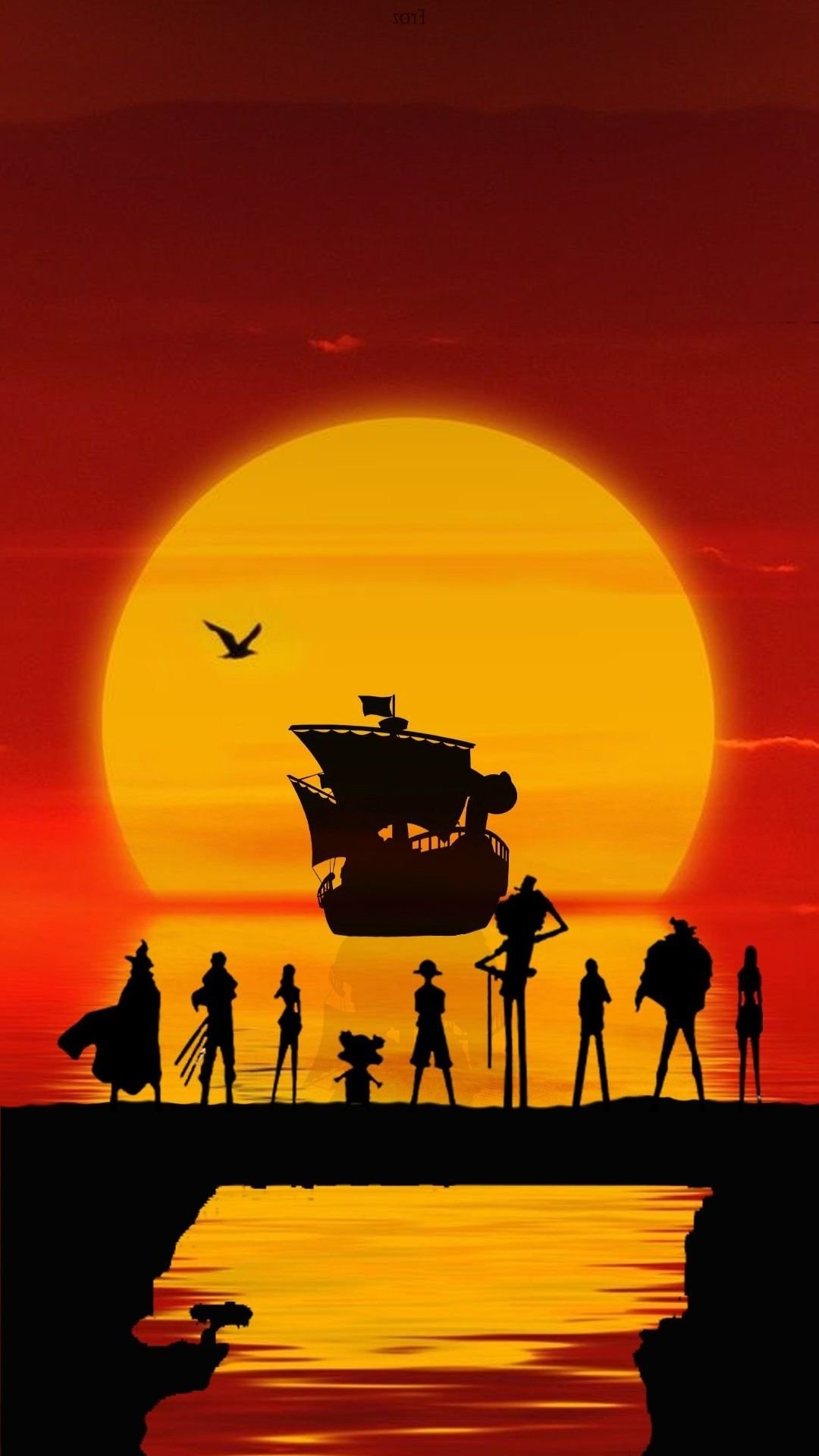 One Piece Silhouette Sunset