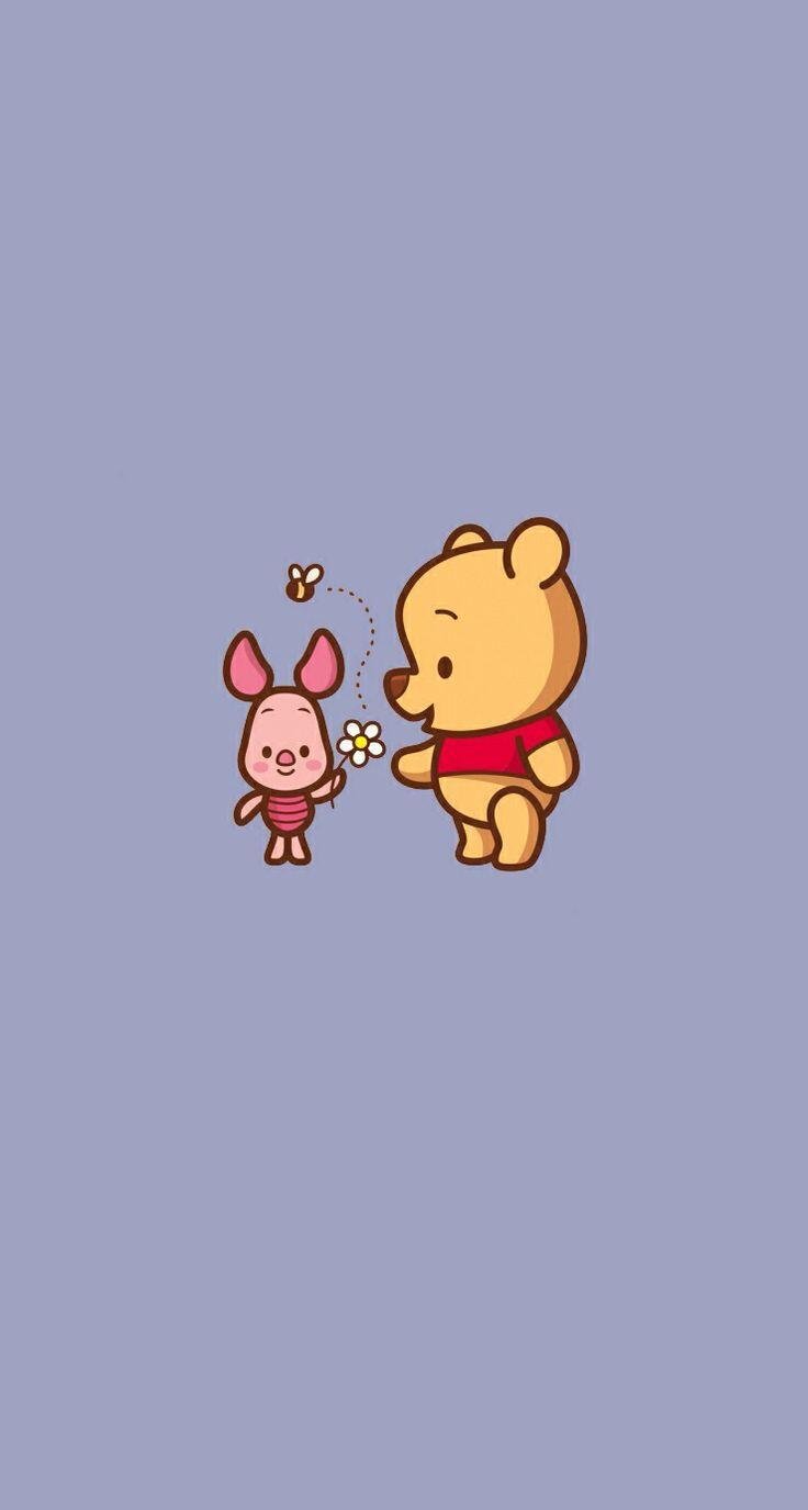 Download Winnie The Pooh Aesthetic With A Flying Bee Wallpaper  Wallpapers com