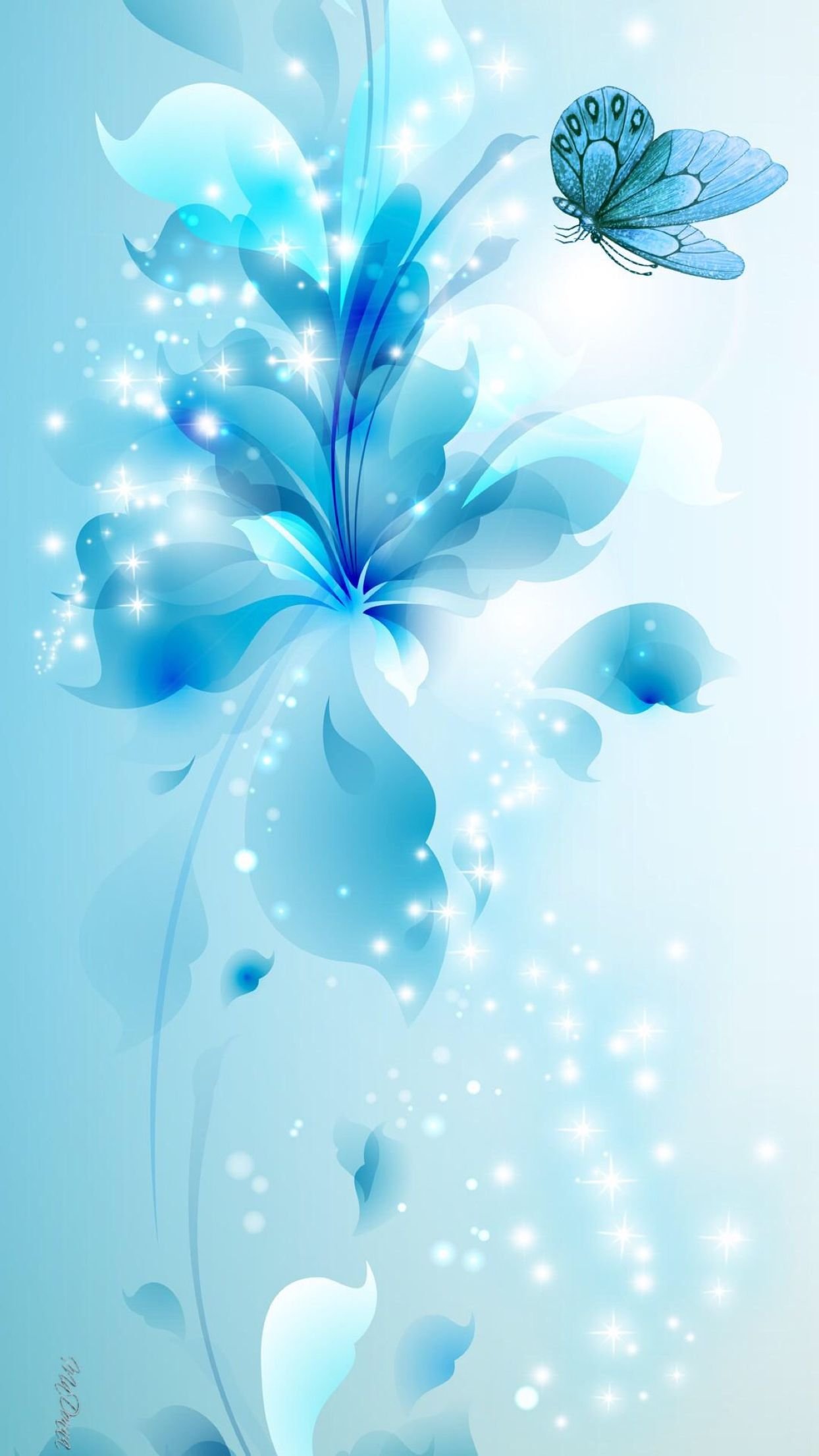 Light blue flower Wallpapers Download  MobCup