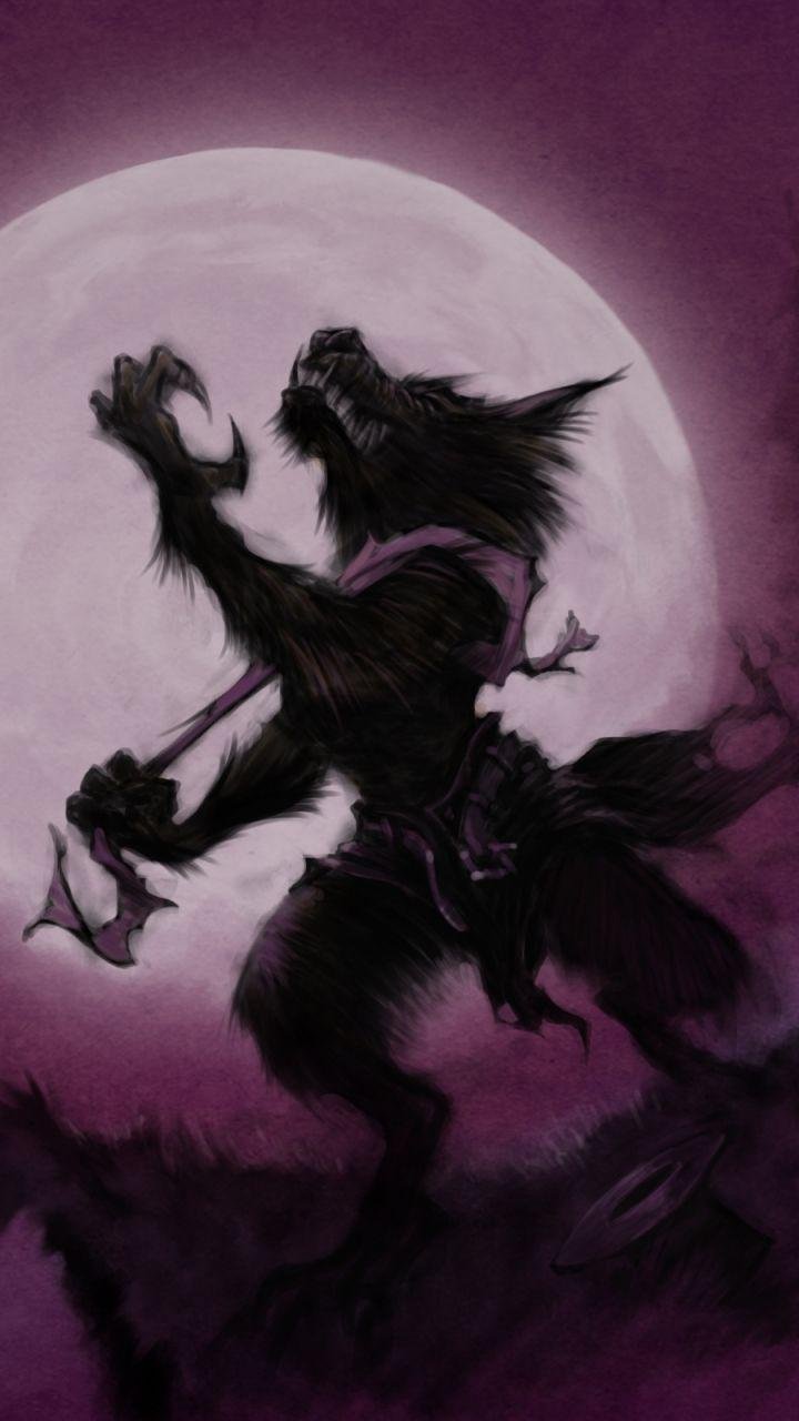 Dark Werewolf on Throne Live Wallpaper  free download