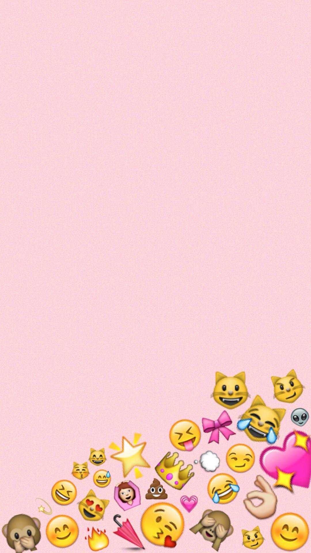 Aesthetic Emoji With Pink Background