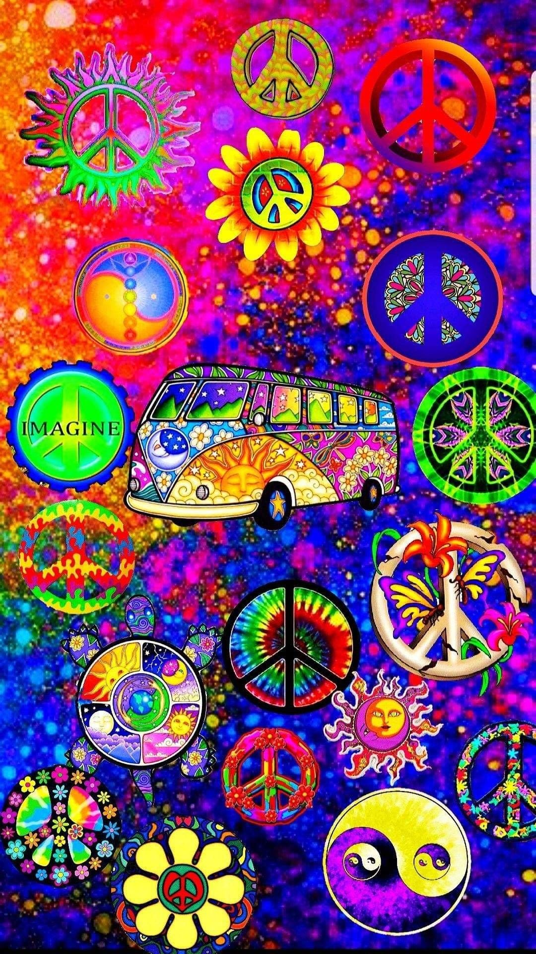 hippie art peace