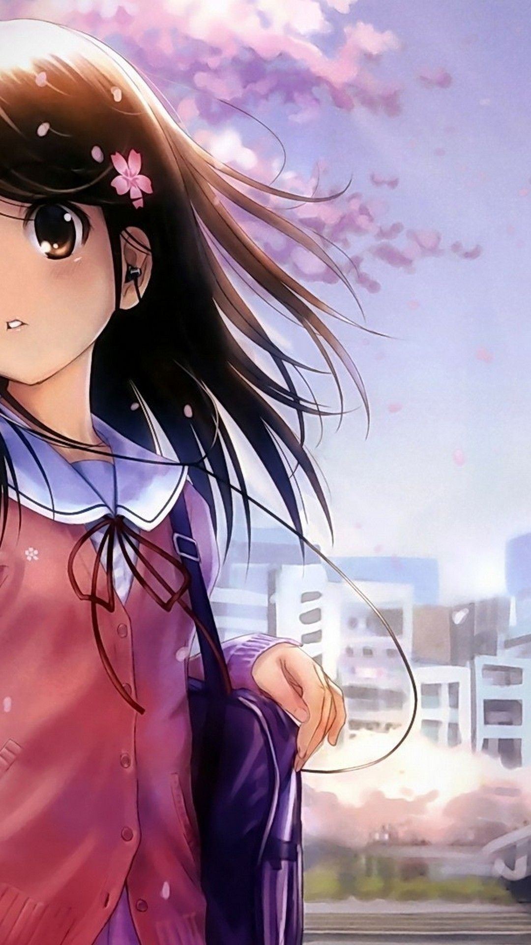 Pretty anime girl hand gesture posing Anime HD phone wallpaper  Peakpx
