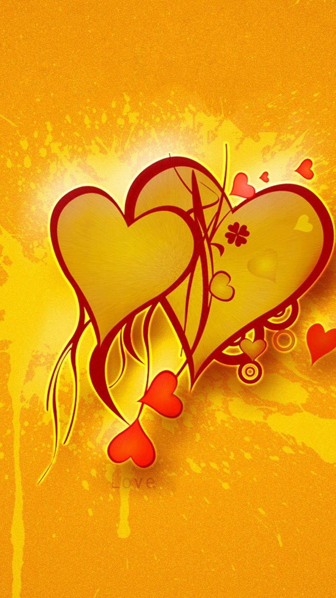 Love Heart Orange wallpaper  Download Best Free pictures
