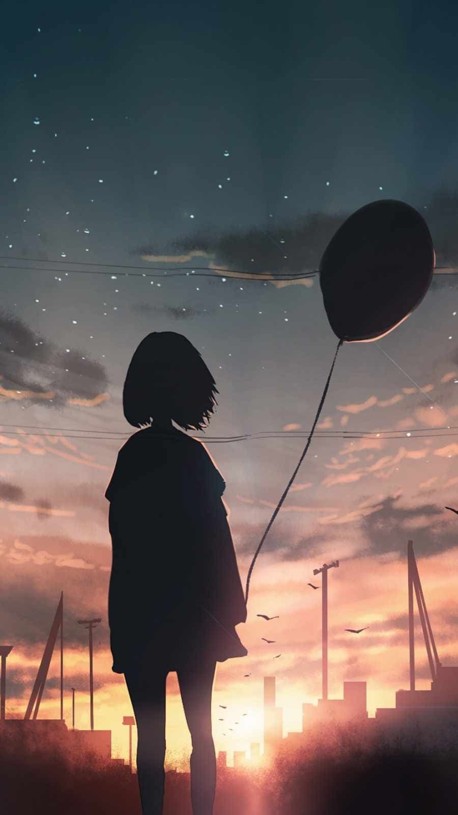 Art Chibi Drawing Anime Balloon, star hanging, balloon, chibi, cartoon png  | PNGWing