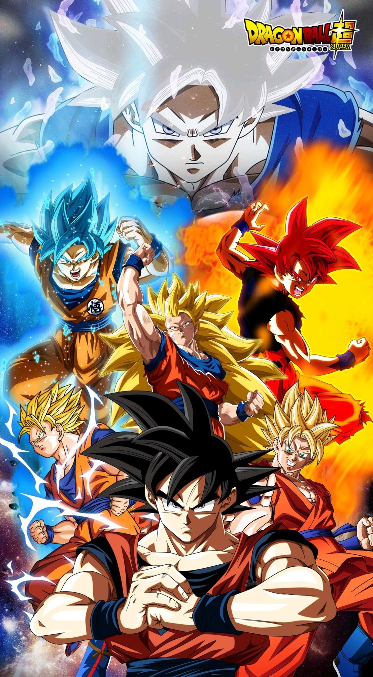 Goku All Super Saiyan Forms Wallpaper