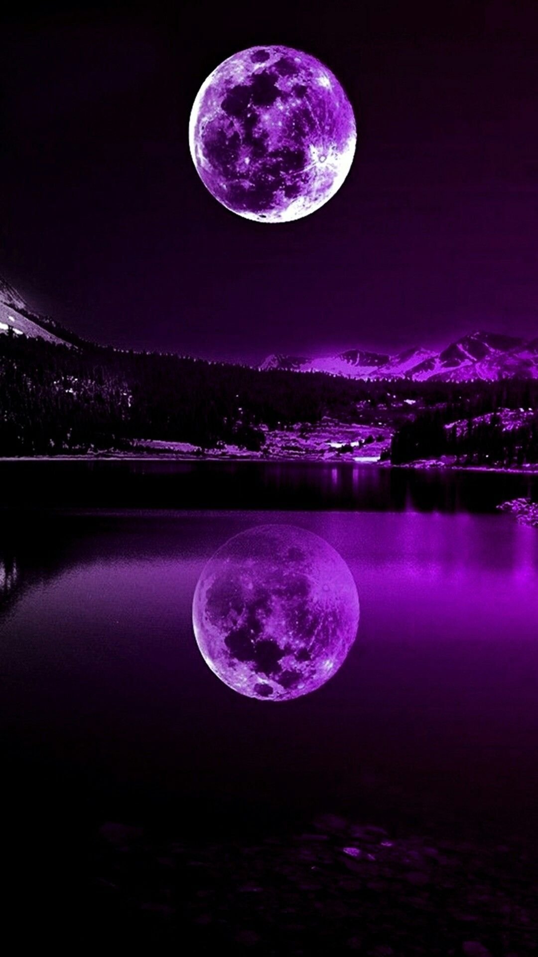 Aesthetic Purple Moon Wallpaper Download | MobCup