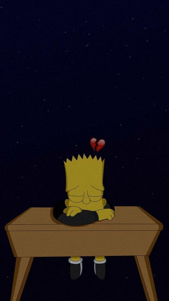Bart Simpson aesthetic sad HD phone wallpaper  Peakpx