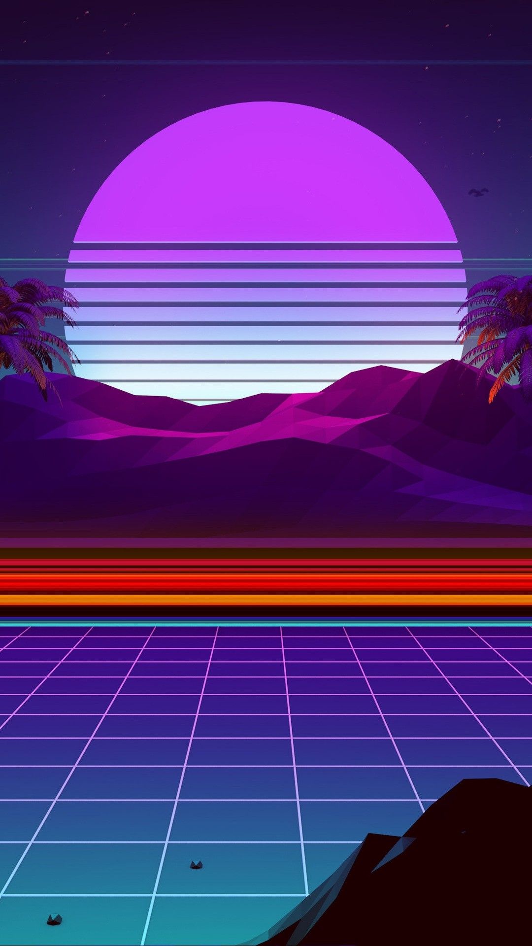 Retro Wave abstract