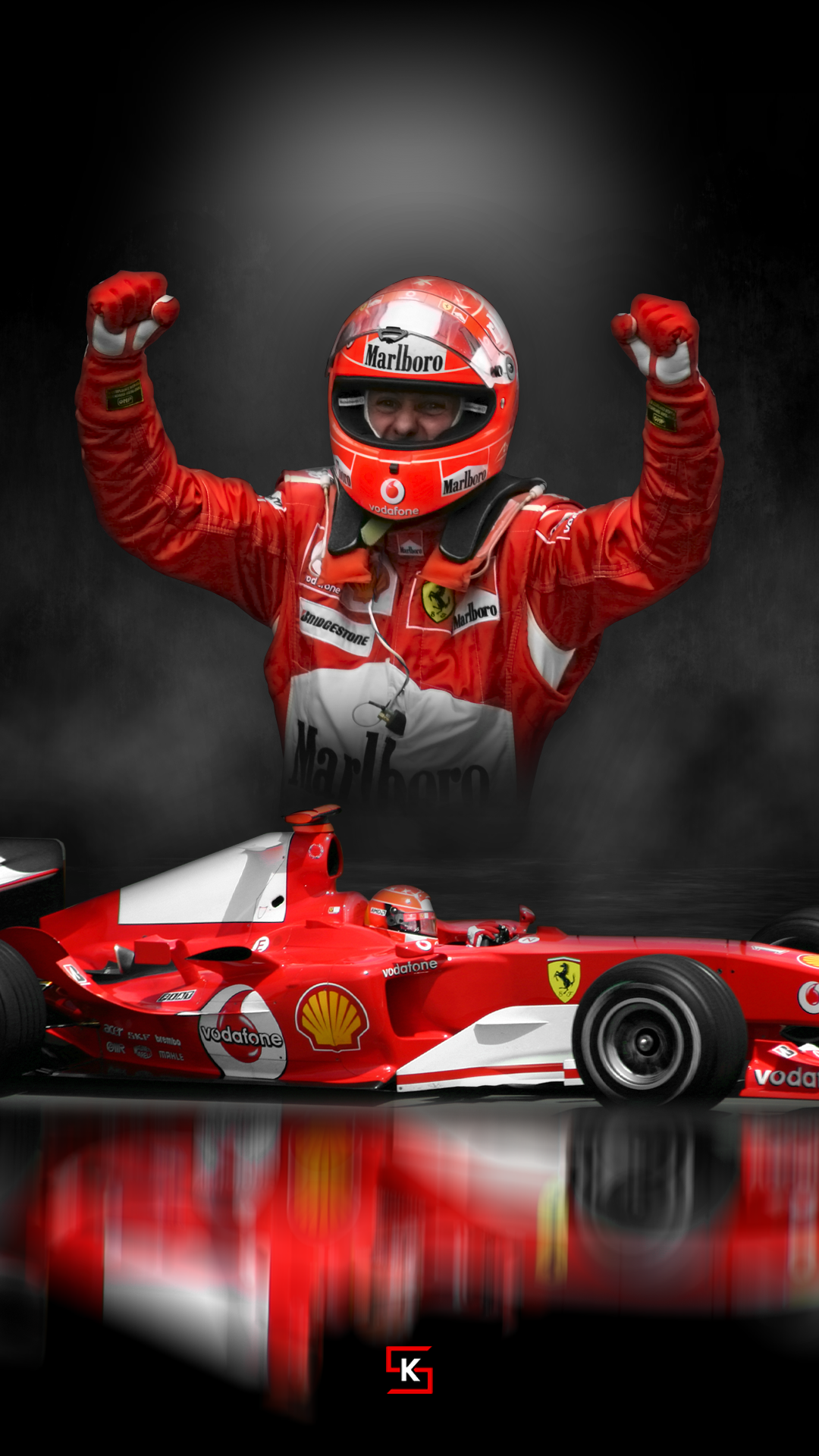 Michael Schumacher Is Jumping Enjoying Success HD Schumacher Wallpapers   HD Wallpapers  ID 48739