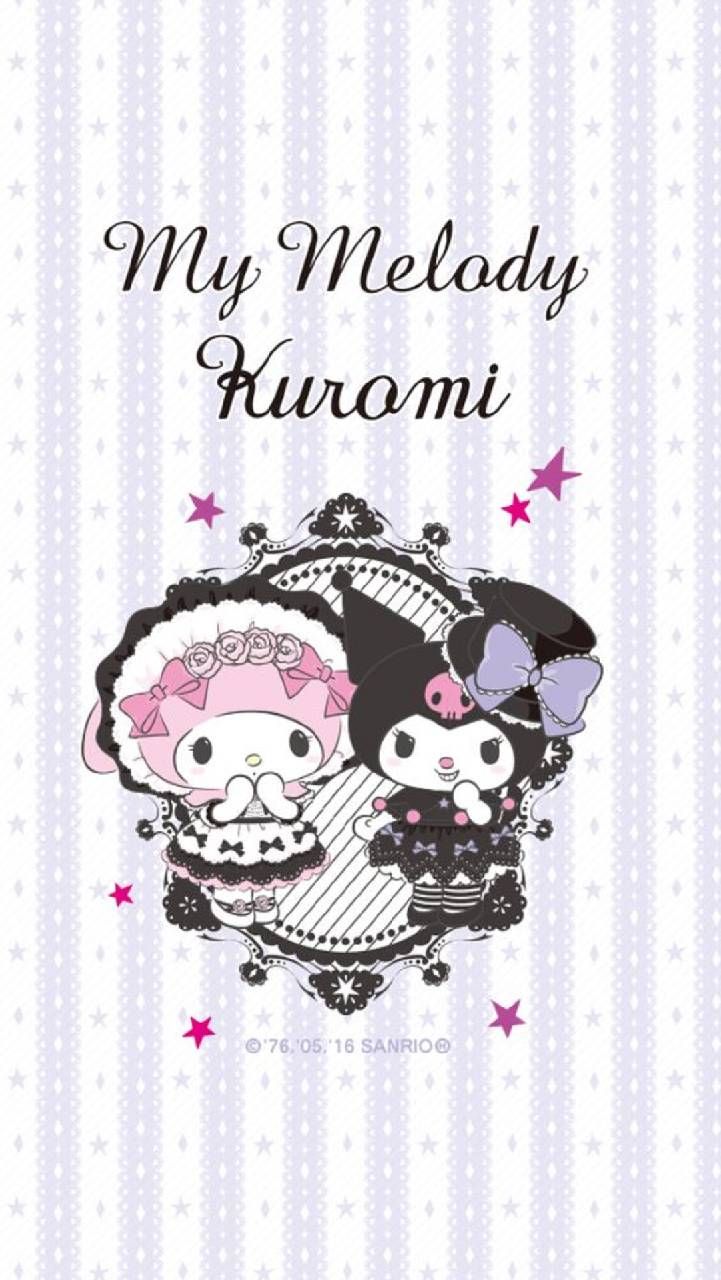 Download Patterned My Melody Kuromi Wallpaper