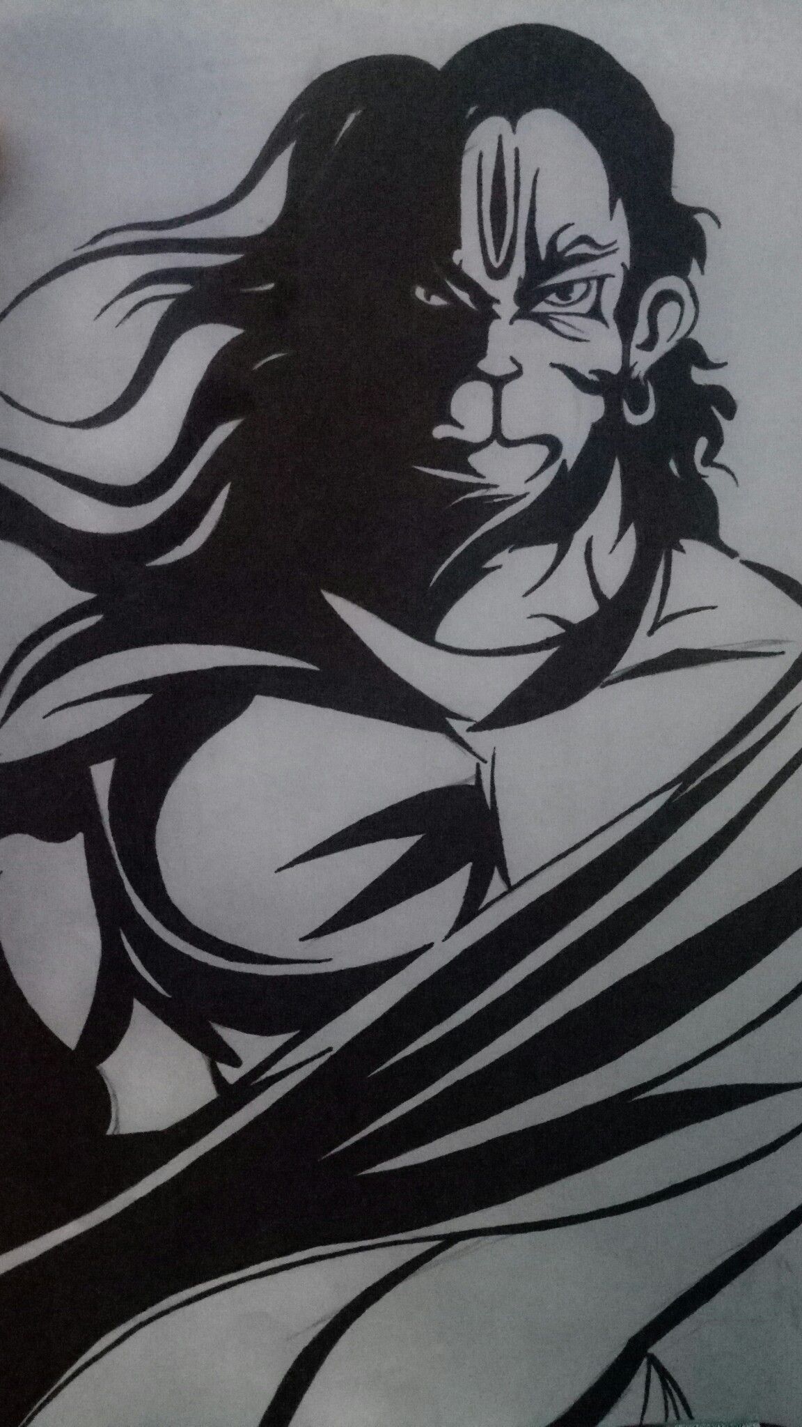 Lord Hanuman Sketch