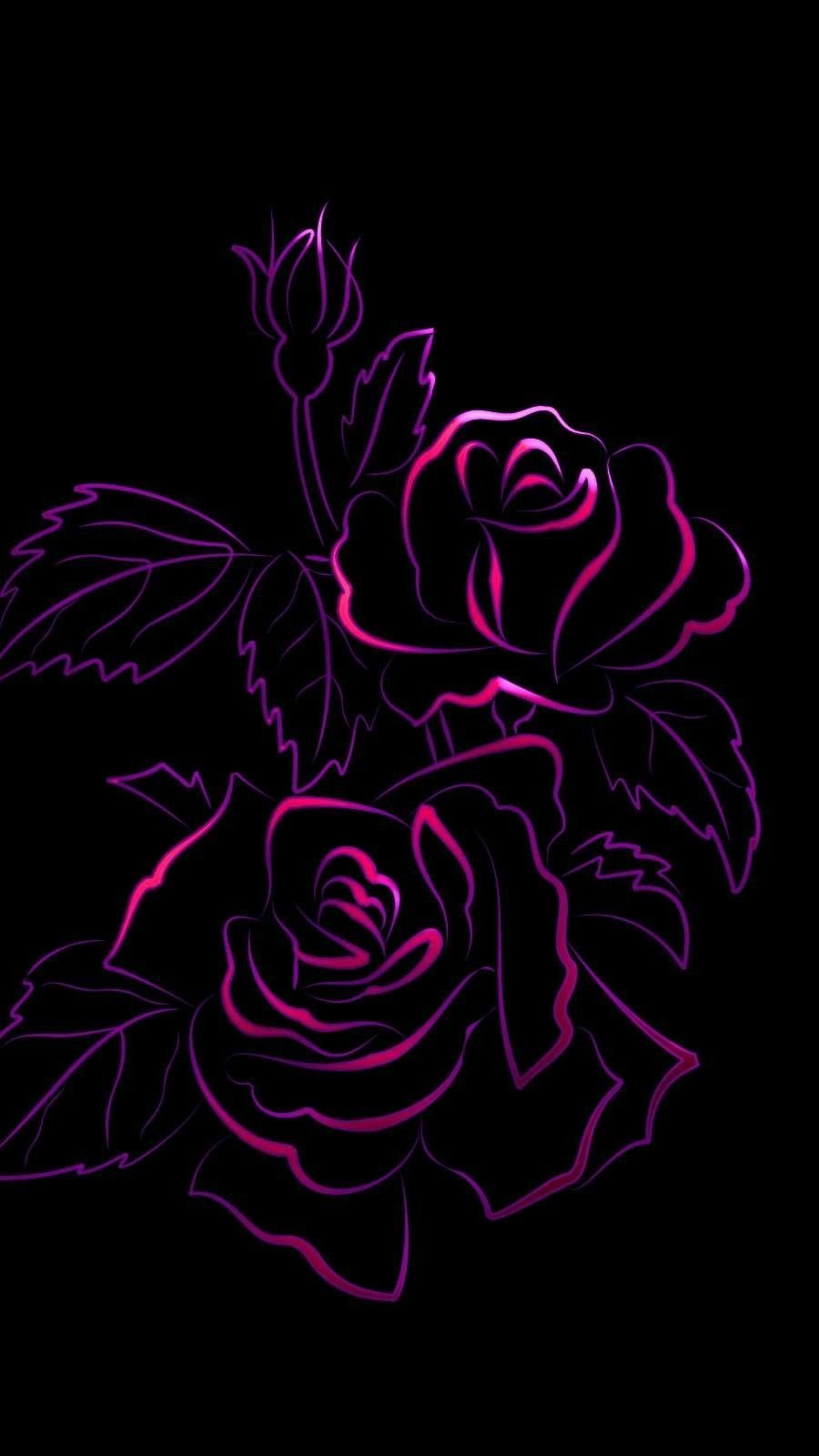 Neon rose Wallpapers Download