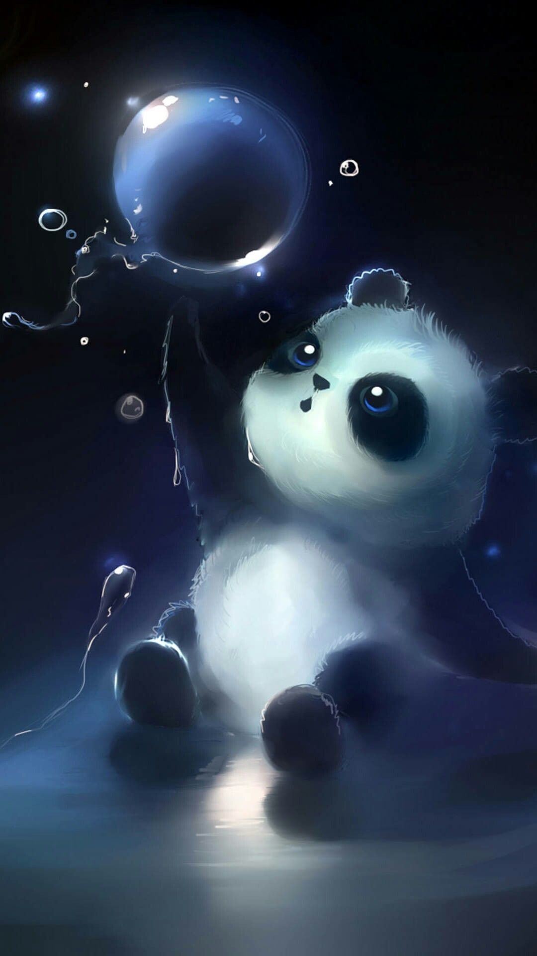 Premium Vector  Panda sitting love cute creative kawaii cartoon mascot logo