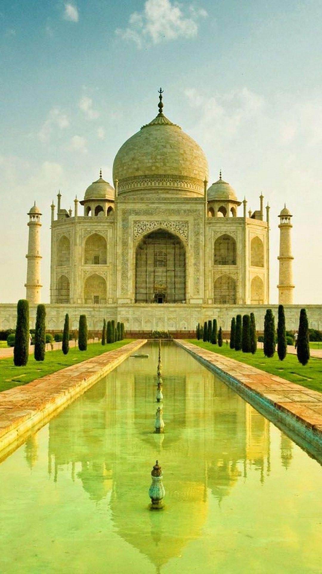 Taj Mahal Front View Wallpaper Download Mobcup