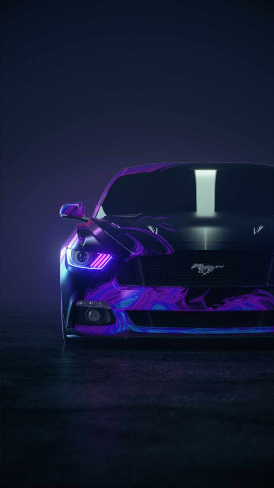 Wallpaper Night Cars Automotive Lighting Purple Hood Background   Download Free Image