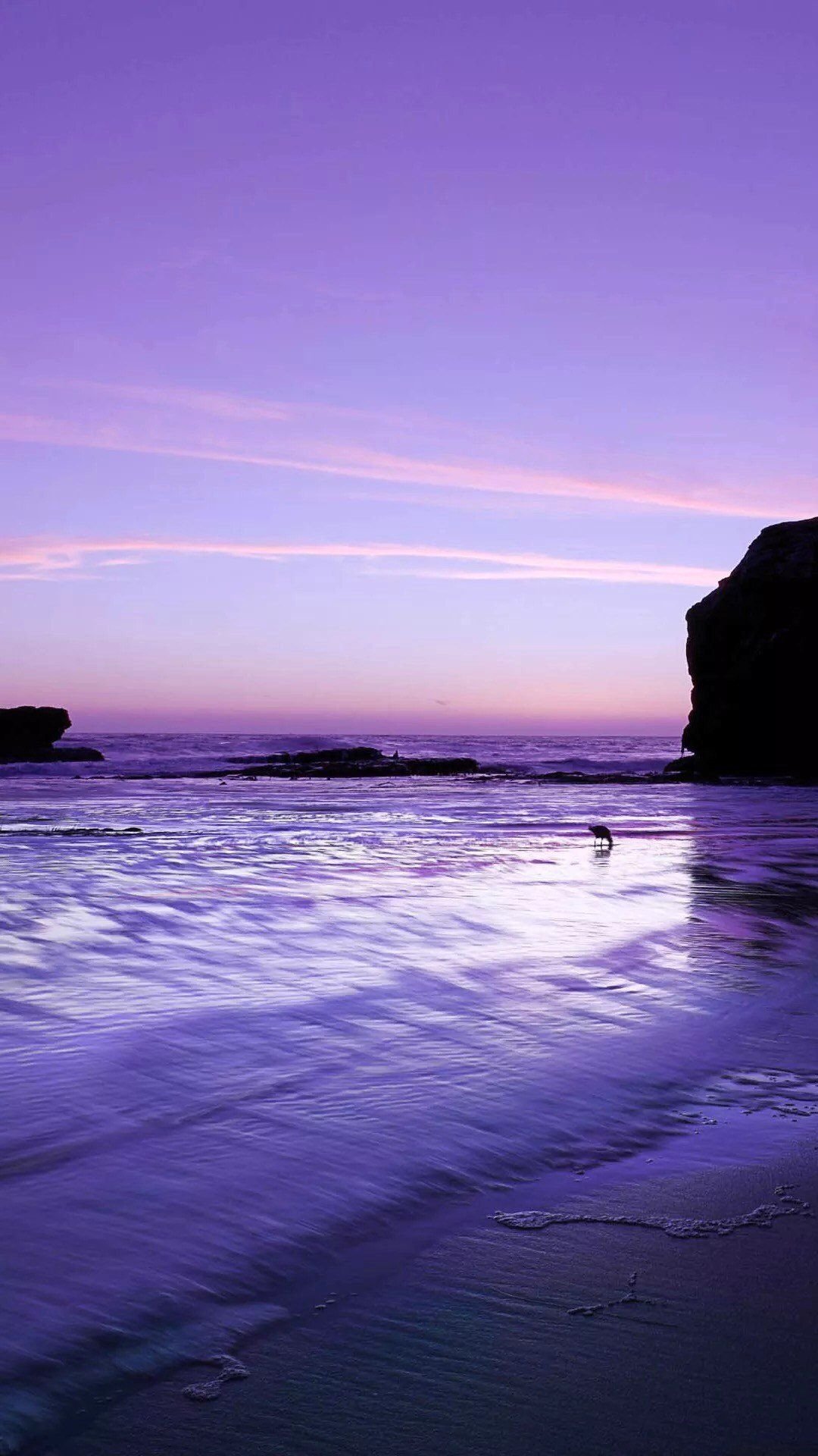 Purple aesthetic Sunset Beach Park Wallpaper Download | MobCup