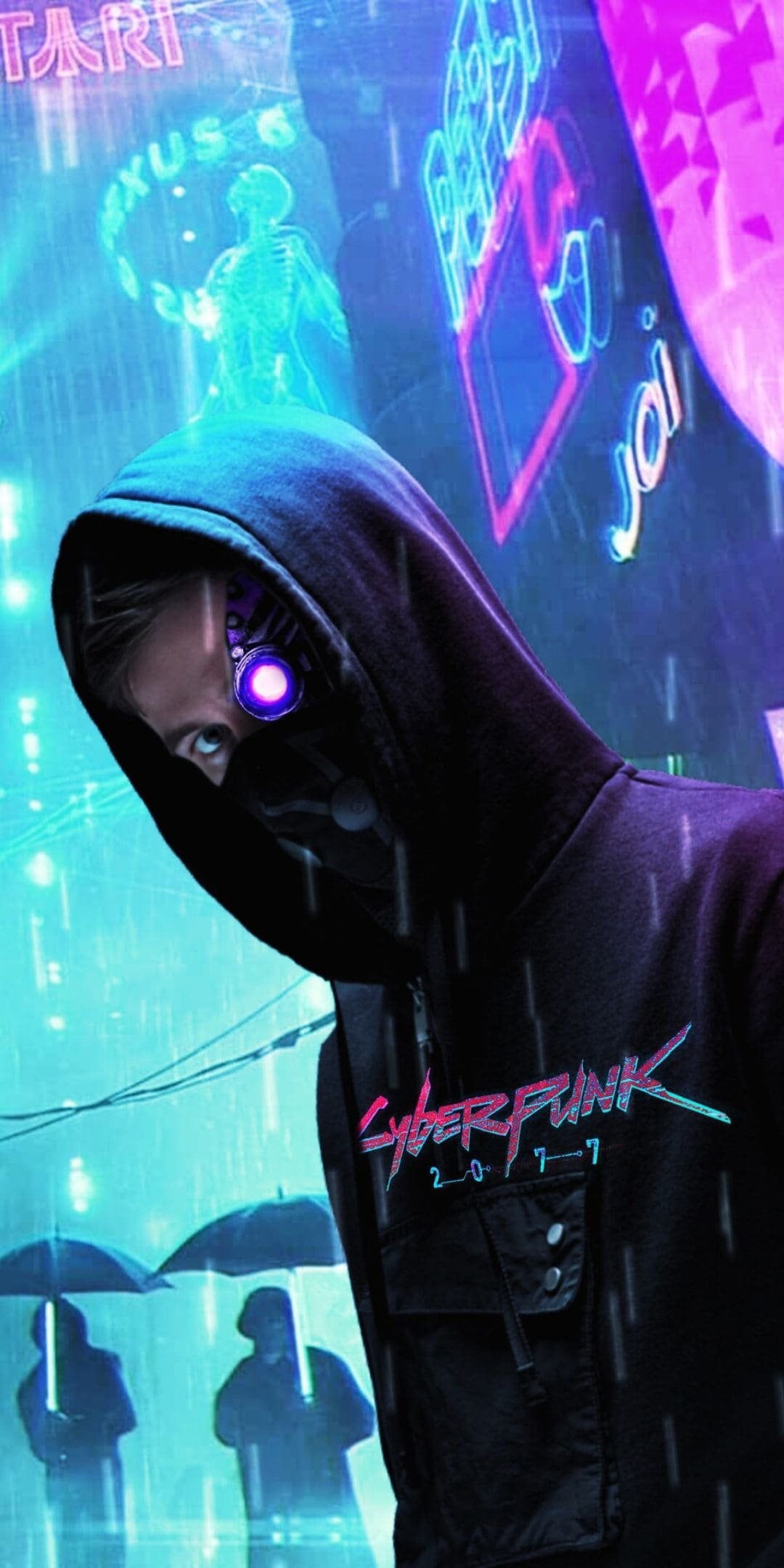 Phone Cyberpunk 2077, cyberpunk amoled HD phone wallpaper
