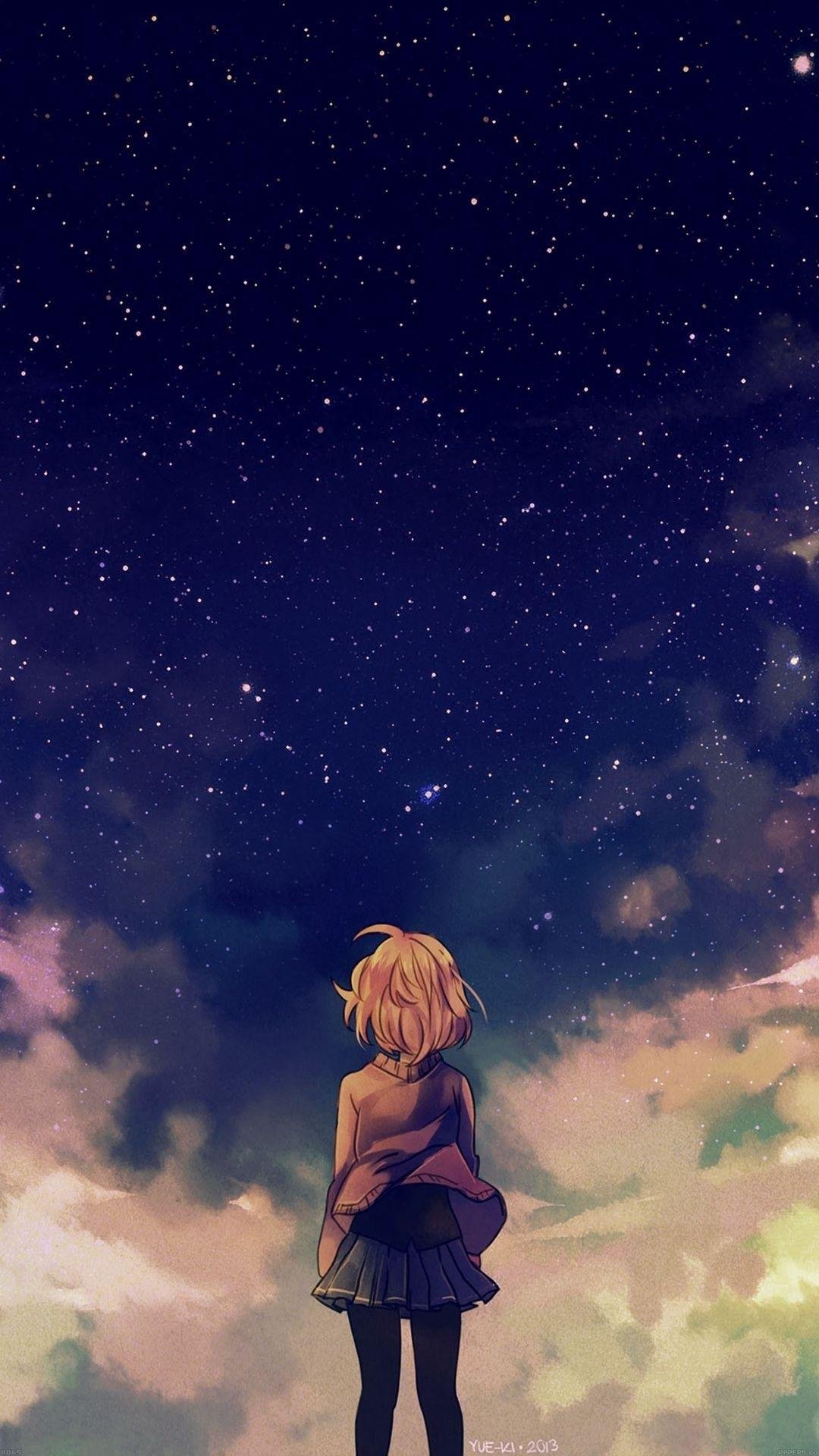 Anime Starry Sky Wallpapers  Wallpaper Cave