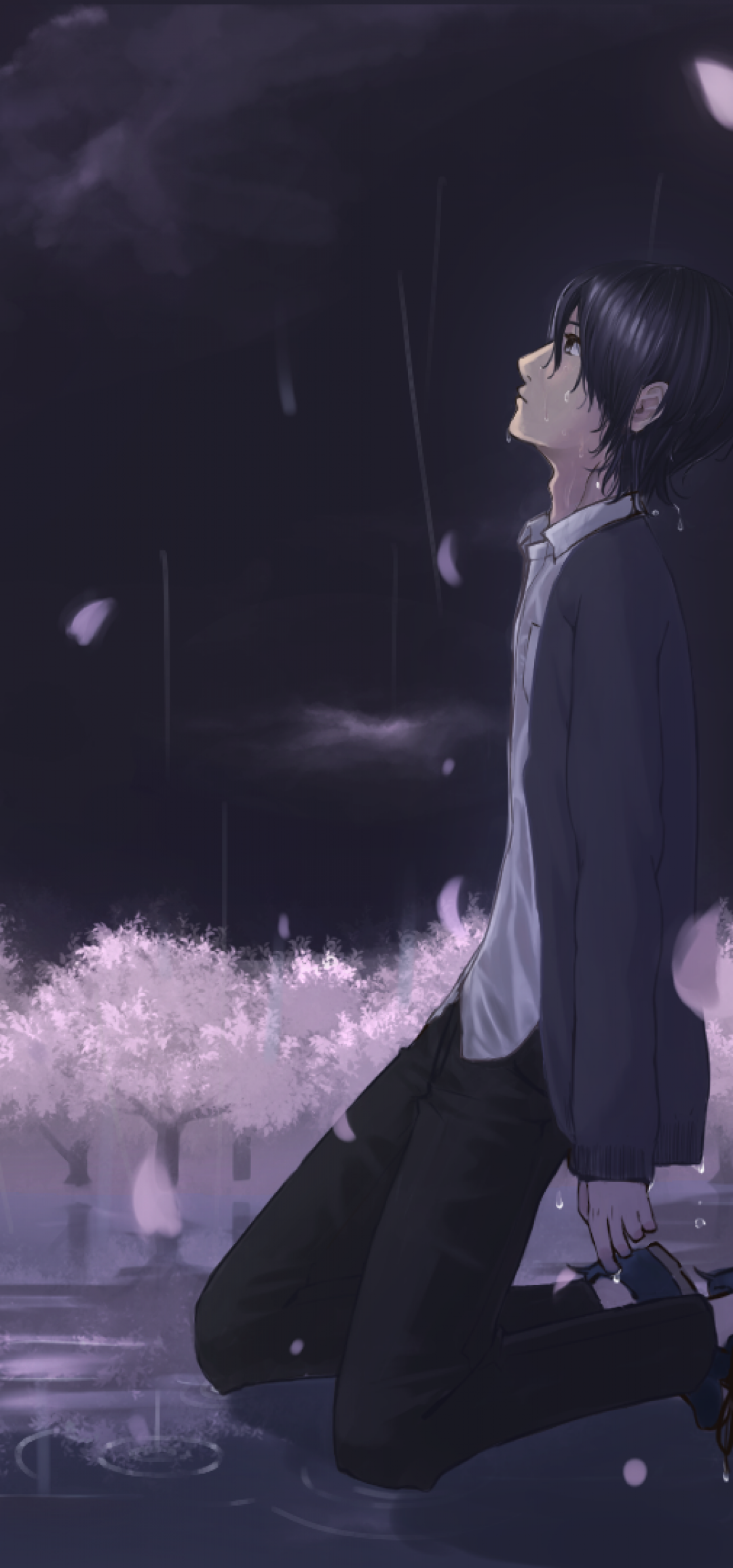 Depressed Anime Boy Profile, sad profile anime HD wallpaper