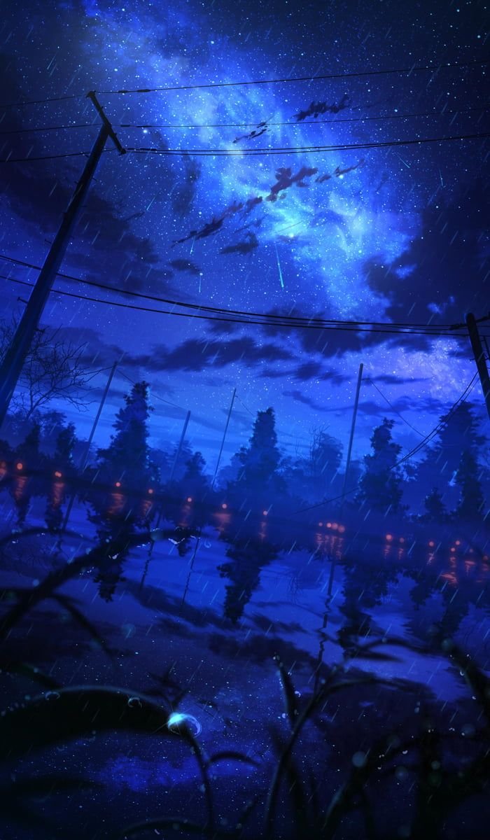 Wallpaper Anime Of The City On A Clear Night Sky With The Sky Background,  3d Abstract Space Scene With Fictional Planet, Hd Photography Photo  Background Image And Wallpaper for Free Download