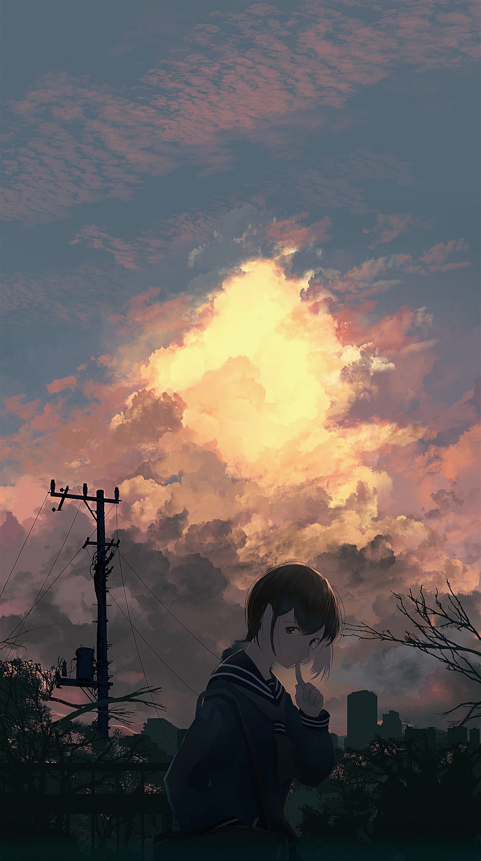 ArtStation - Anime Girl | Sunset