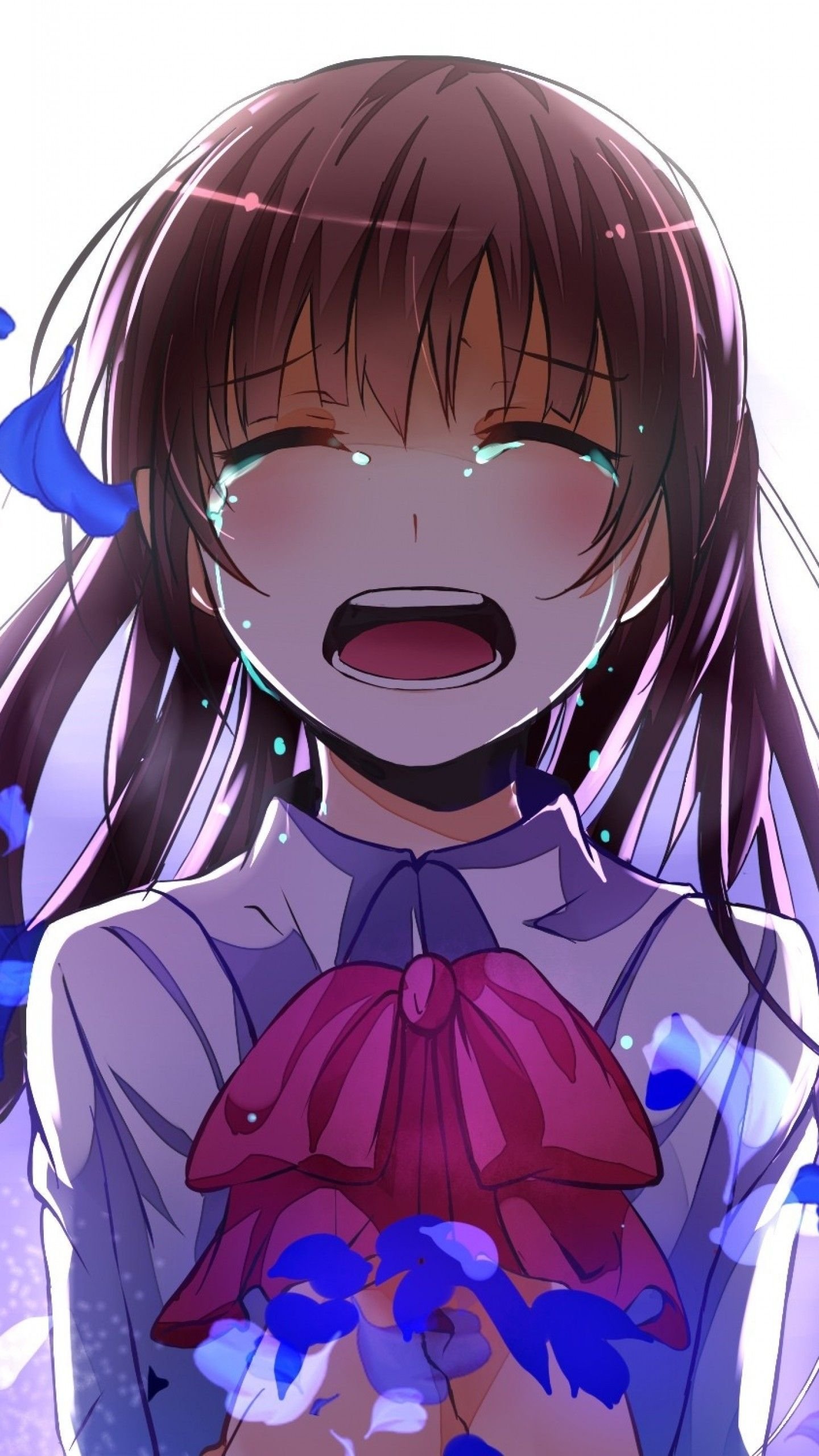 Azusa Nakano Anime Chibi Female Crying, Anime, cg Artwork, face png | PNGEgg