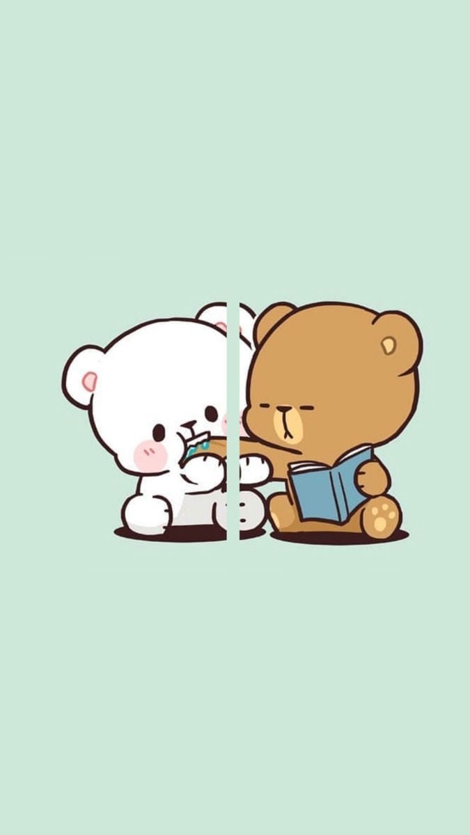 Bear couple Cute Wallpaper Download | MobCup