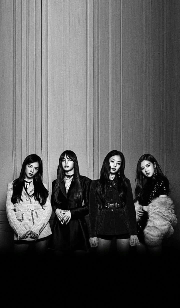 Blackpink Girl Group In Black Wallpaper Download Mobcup 