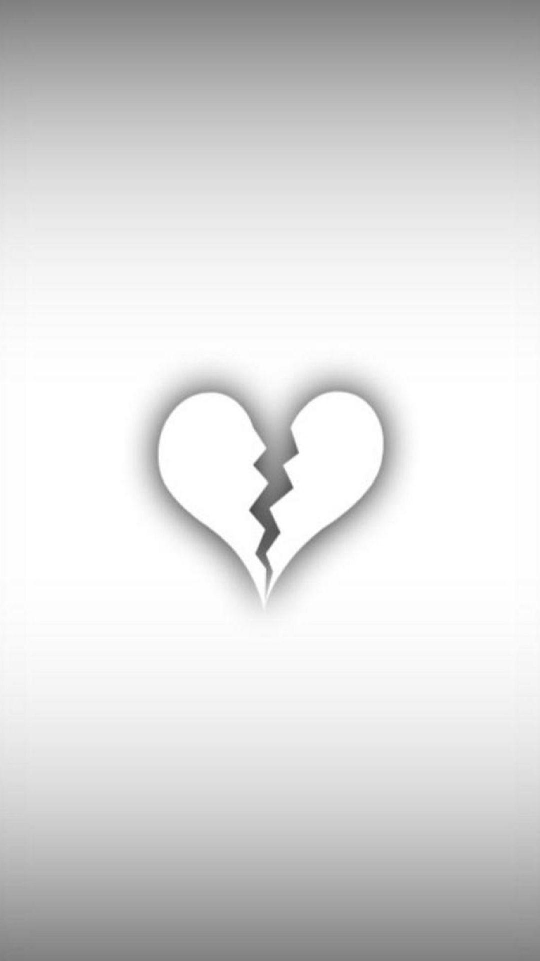 Black And White Broken Hearts Background 1536