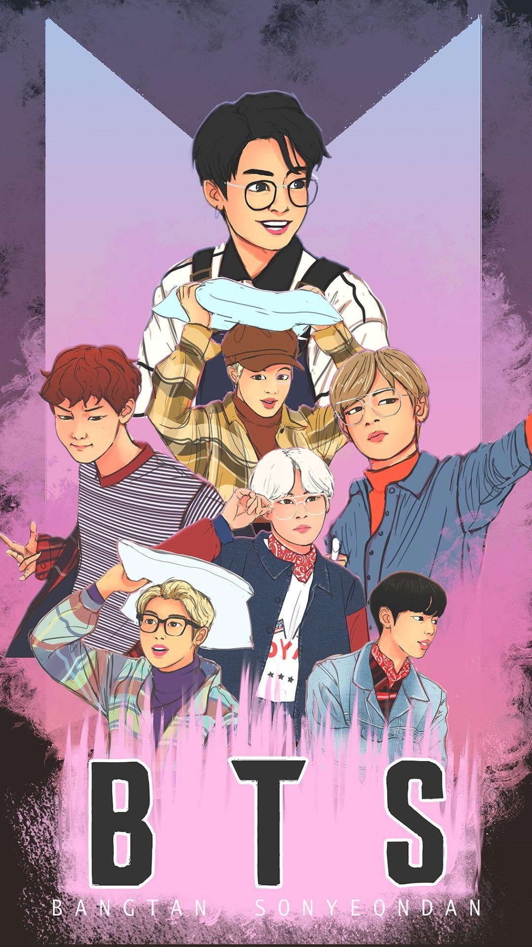 Cool bts anime Wallpapers Download  MobCup