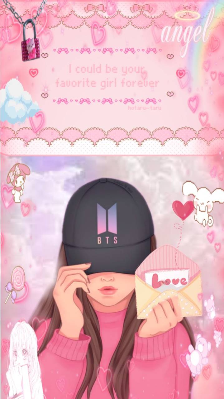 Girl with bts cap Wallpapers Download | MobCup