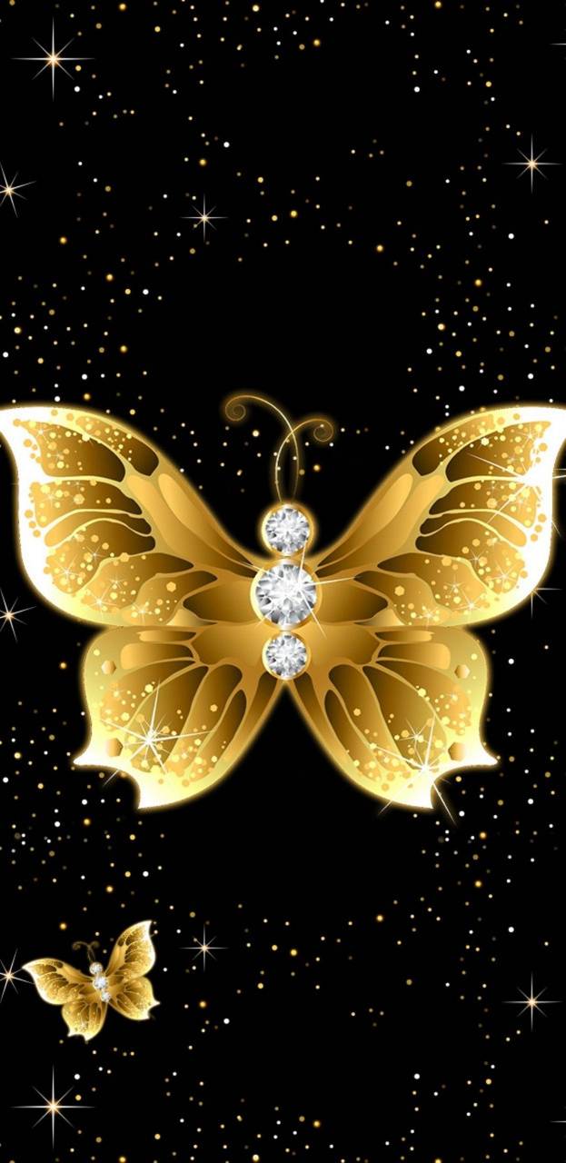 Gold Butterfly Wallpaper Download | MobCup