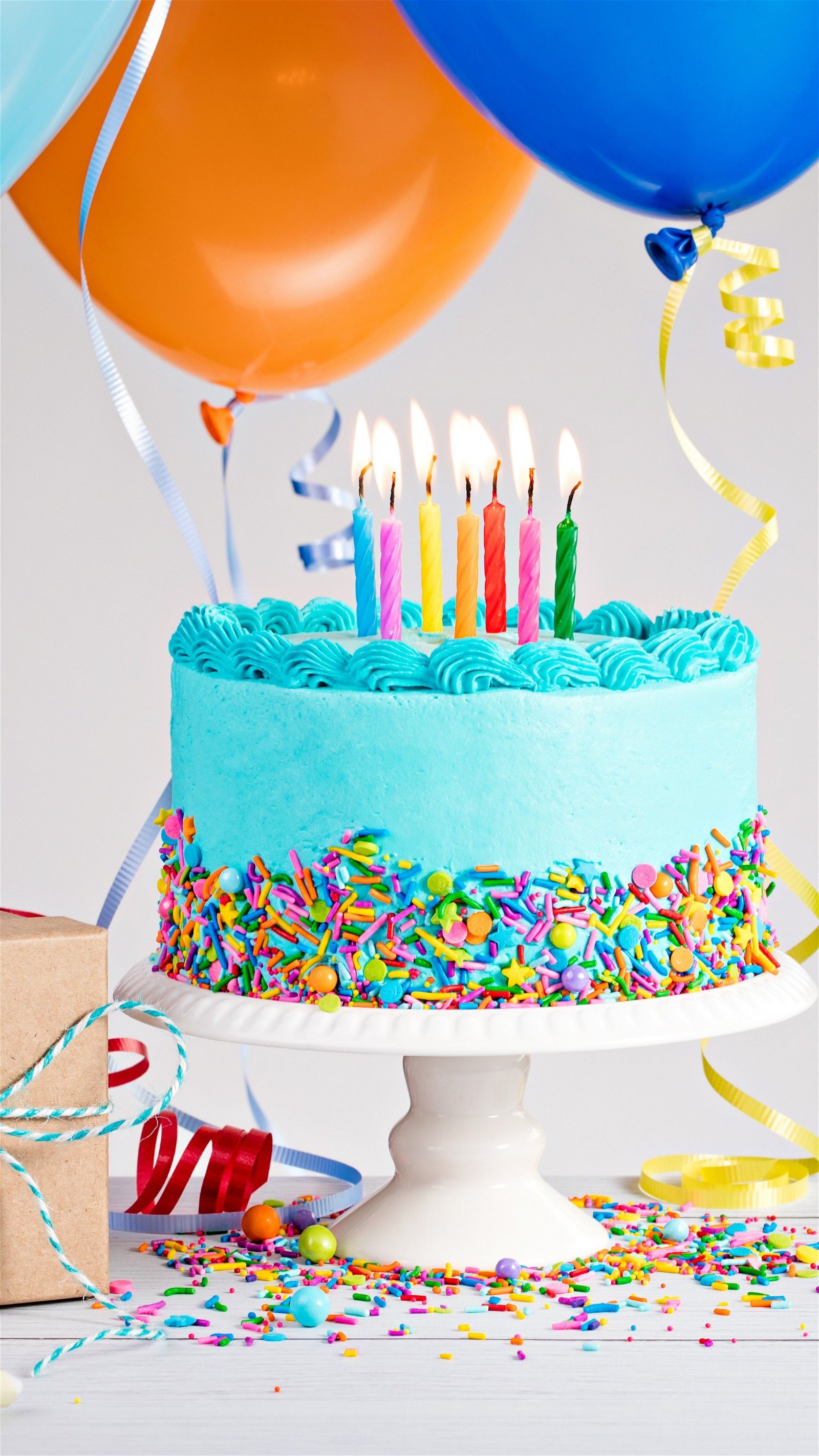 Happy birthday poster background with cake Vector Image