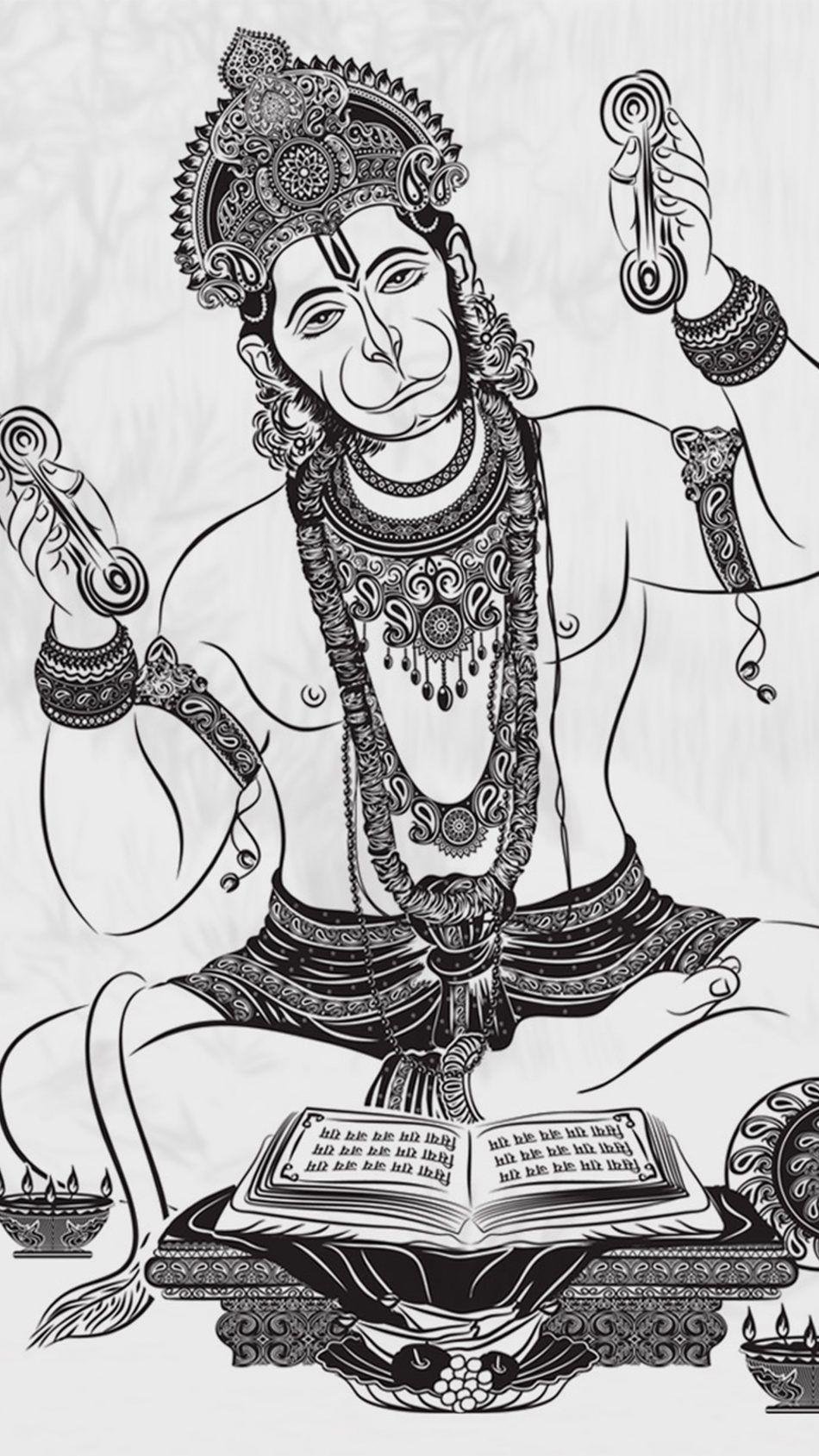 Lord Hanuman Drawing with Doms Colour Pencil 100rs, Easy drawing - YouTube-saigonsouth.com.vn
