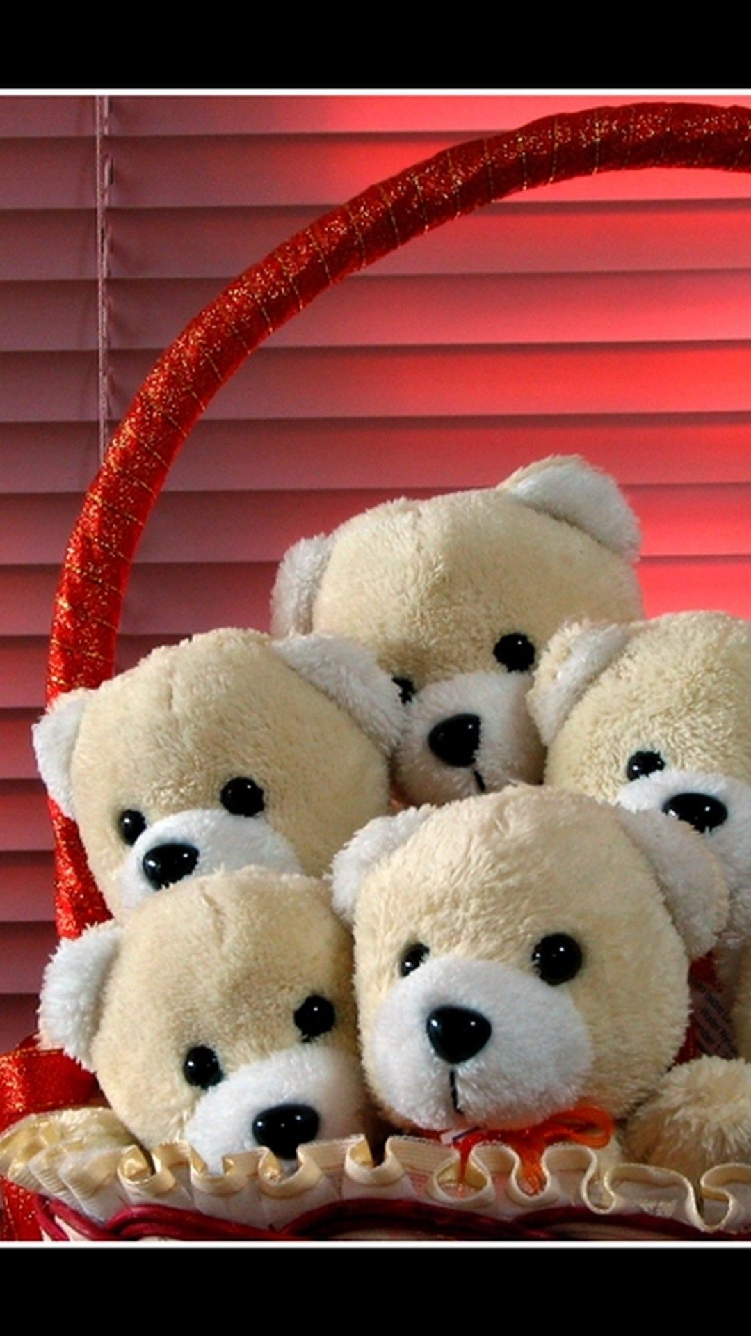 Download Cute Teddy Bear With Bag Wallpaper