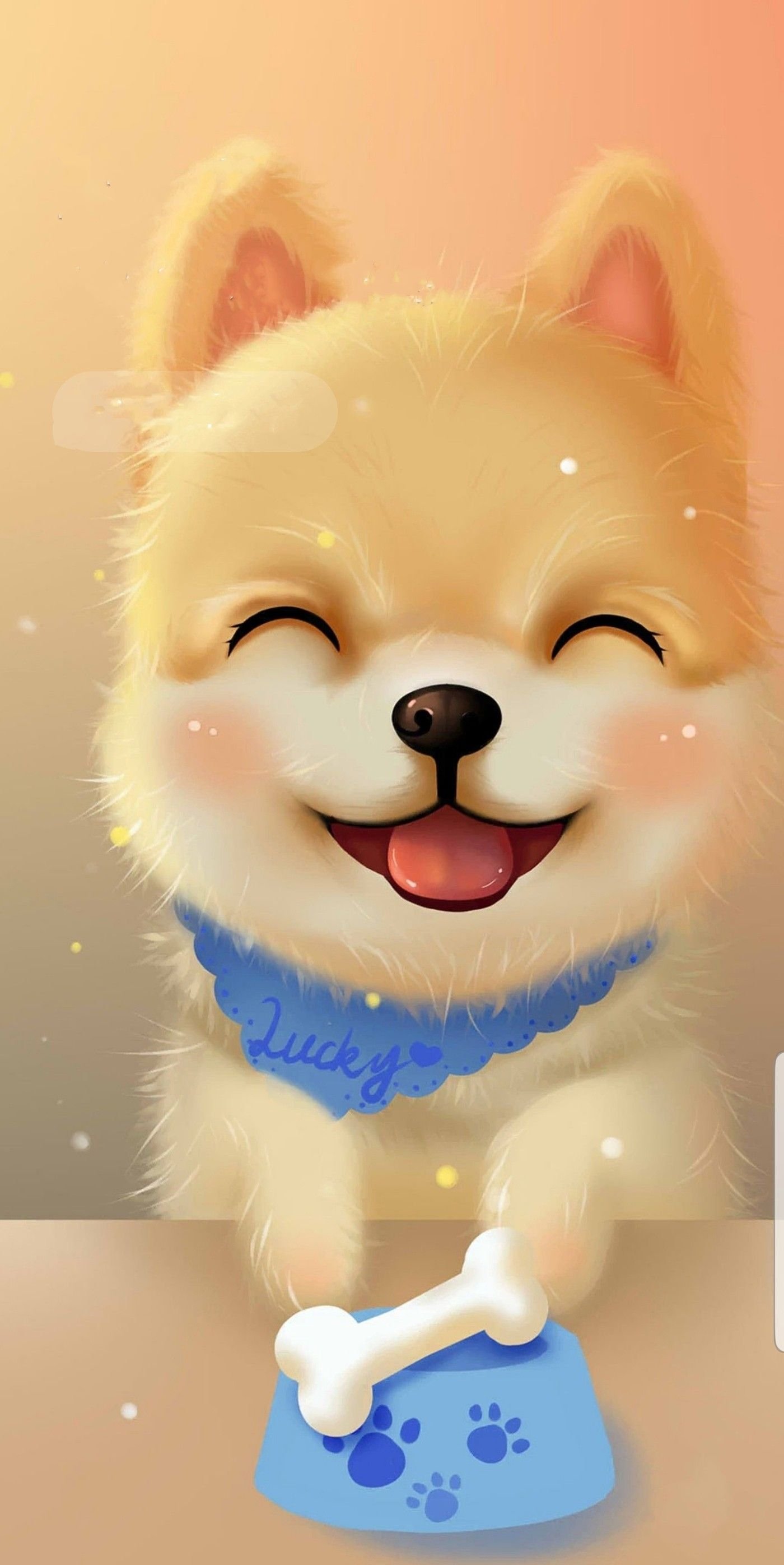 Wallpaper girl smile dog pet cute anime hd picture image
