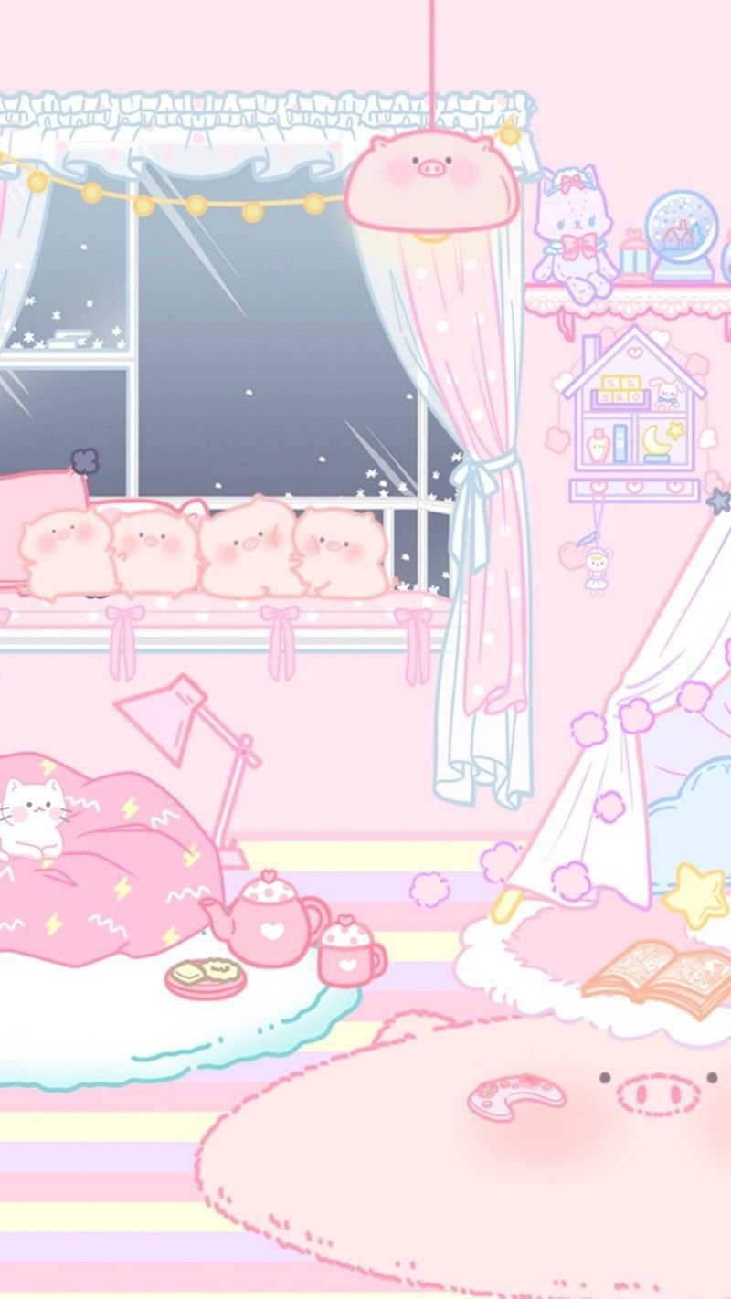 a aesthetic background  Pink wallpaper backgrounds, Phone wallpaper pink,  Pink wallpaper kawaii