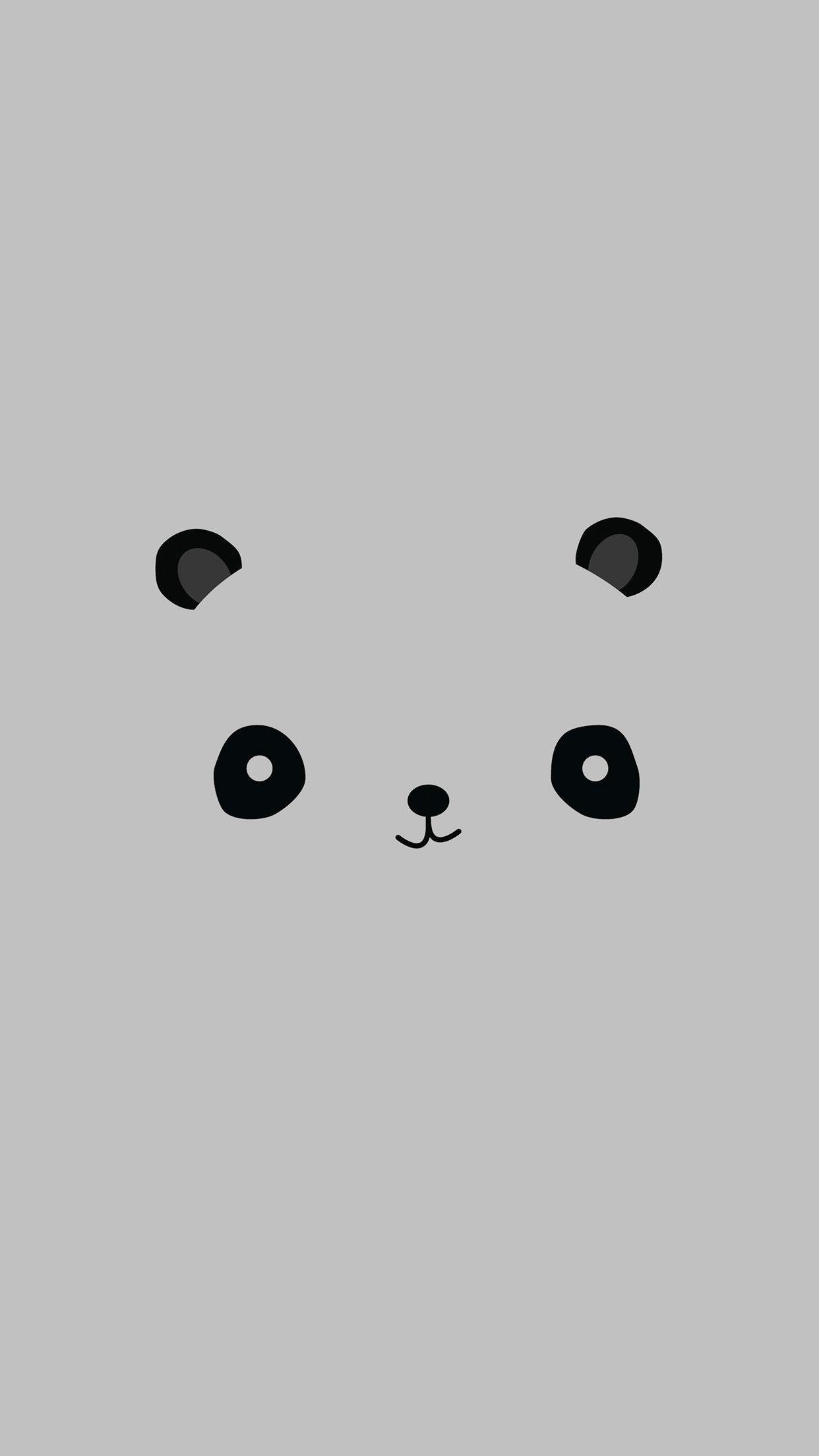 Download Minimal Panda Cute Android Wallpaper | Wallpapers.com