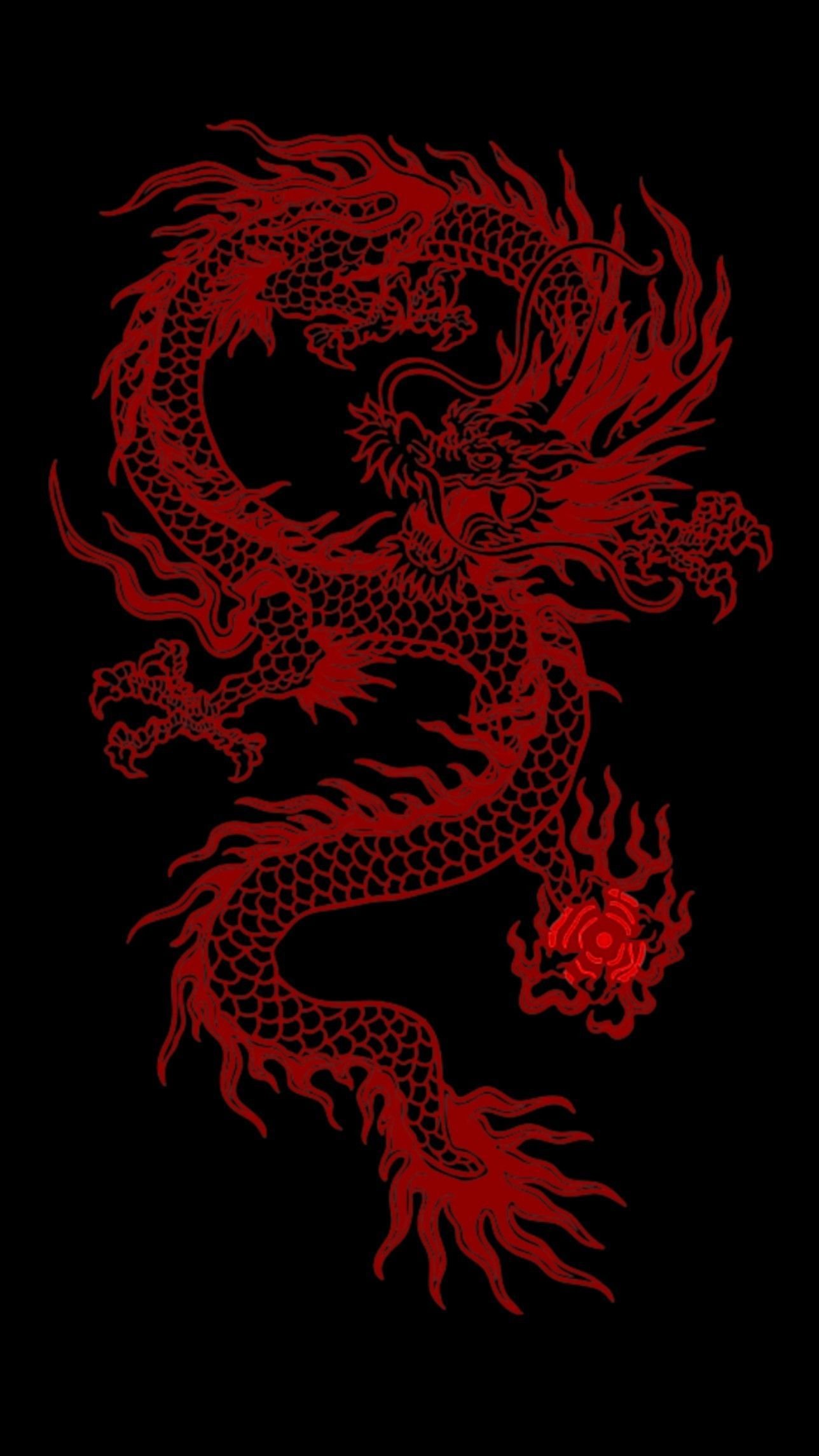 Red chinese dragon Wallpaper Download | MobCup