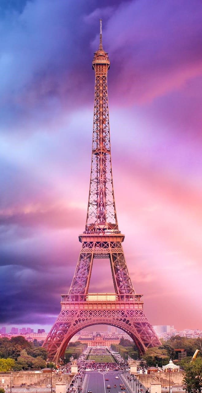Paris eiffel tower flowers pink rose HD phone wallpaper  Peakpx