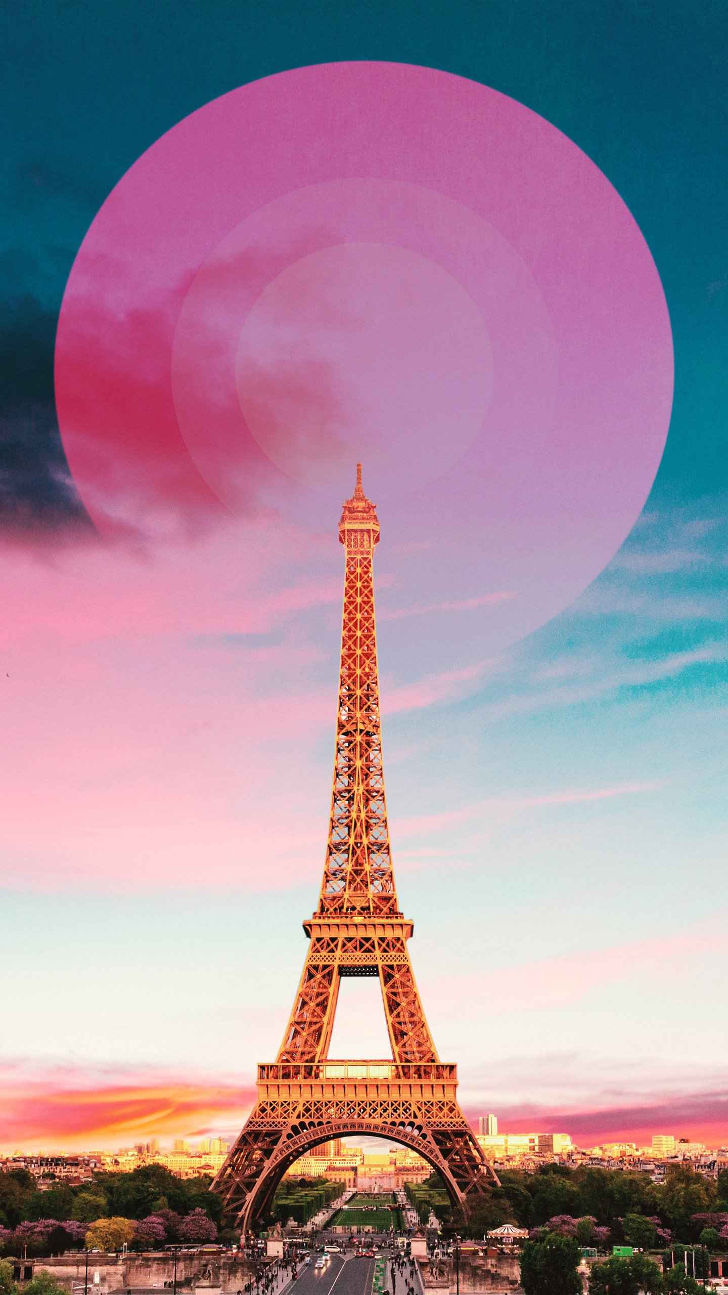 Aesthetic Paris Eiffel Tower Wallpaper Download | MobCup