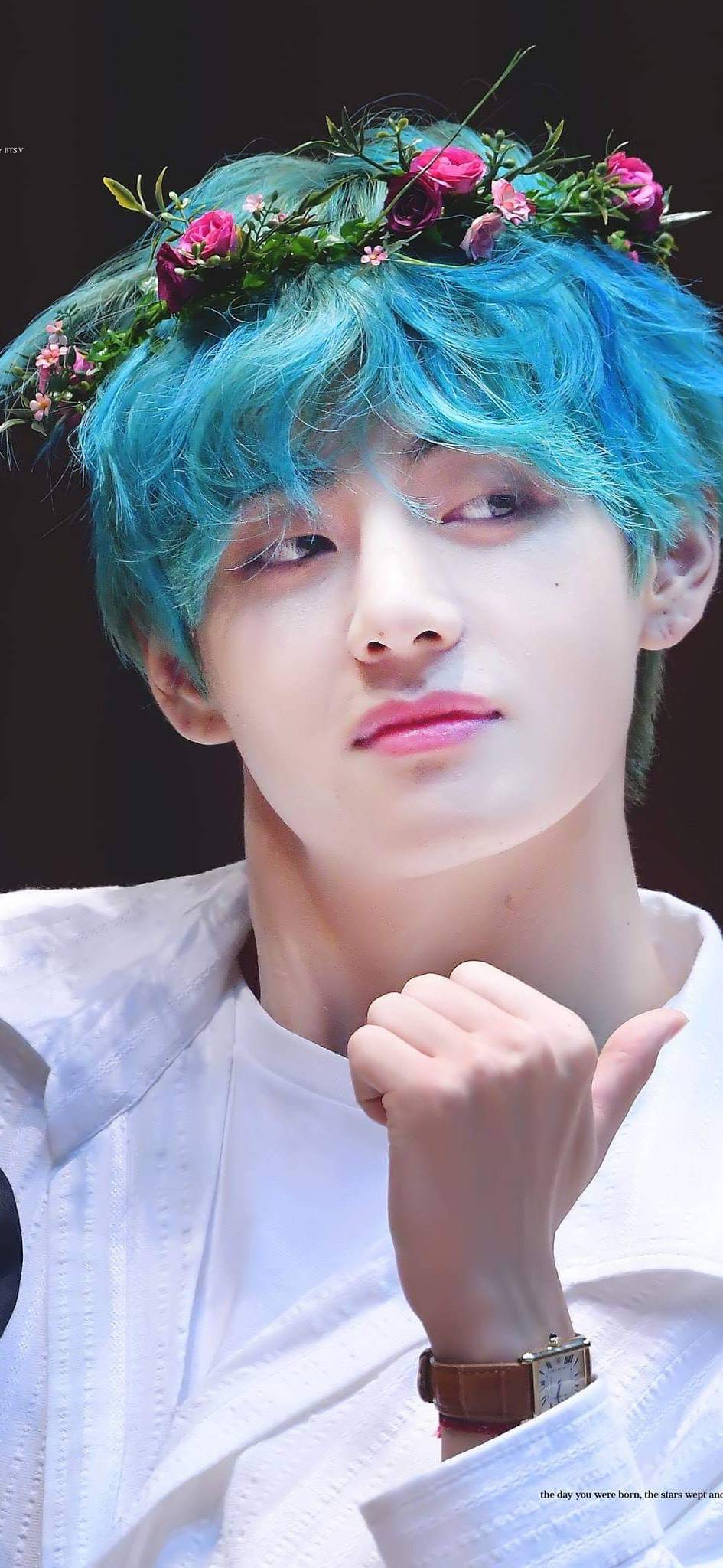 Bts V Blue Hairstyle Wallpaper Download | MobCup