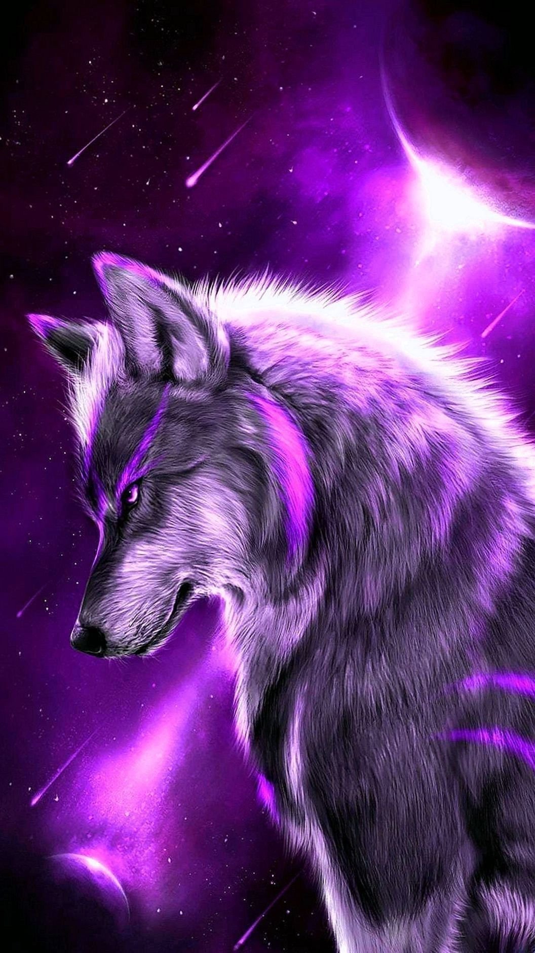 Purple Wolf  Cute galaxy wallpaper Wolf wallpaper Galaxy wallpaper