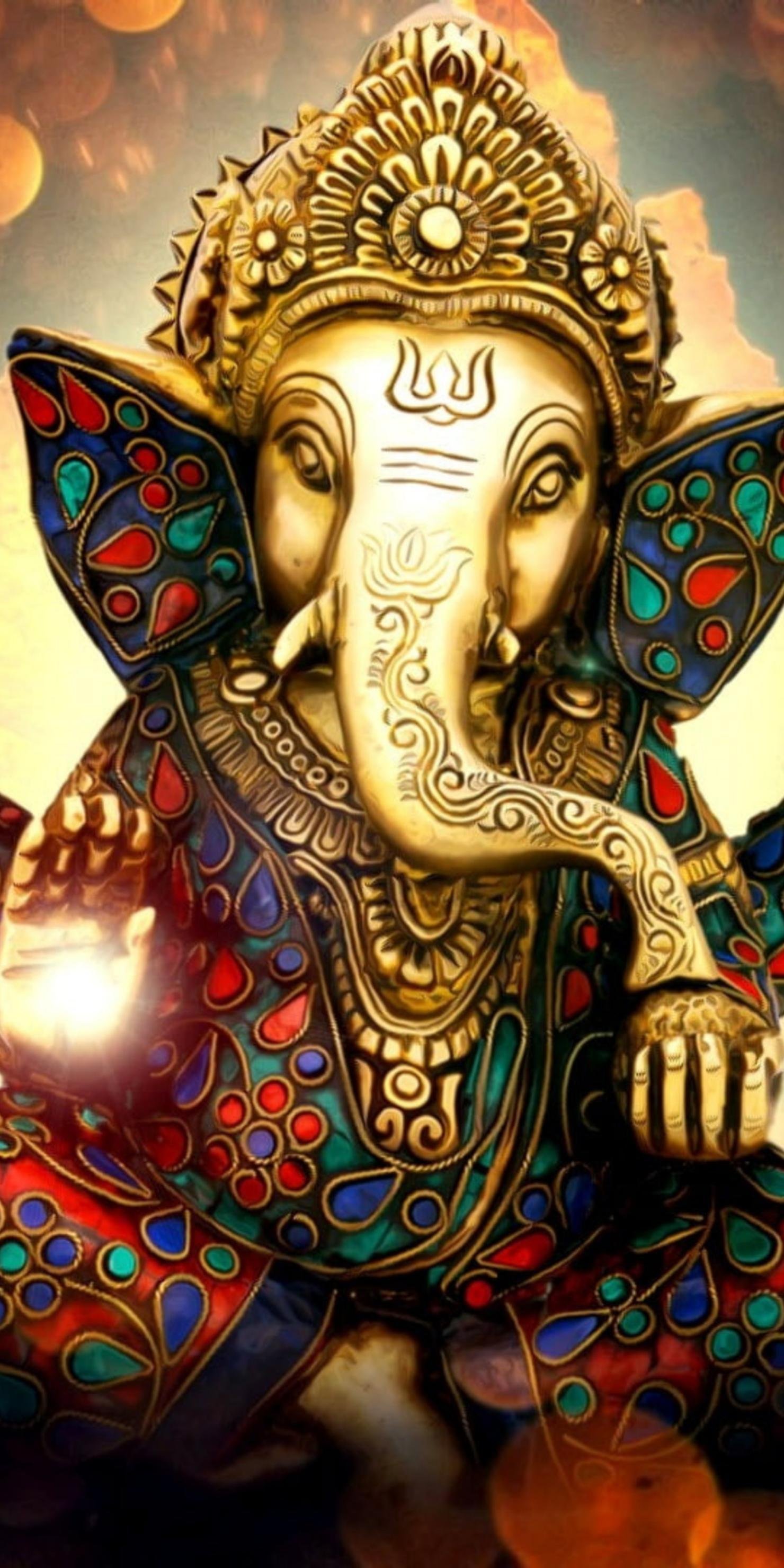 Hindu Lord Ganesha Texture Wallpaper Background Stock Photo, Picture and  Royalty Free Image. Image 136400737.
