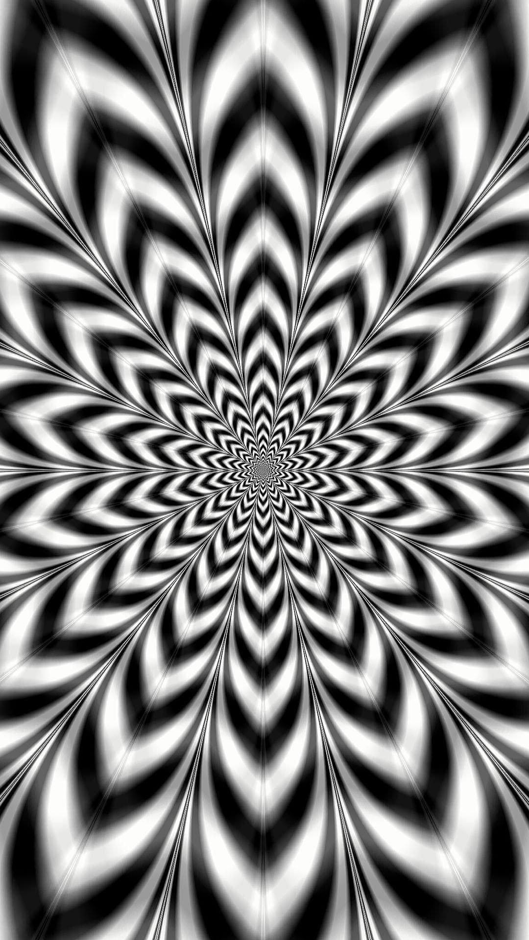 Top-Notch Black and White Optical Illusion Wallpaper for Walls | Happywall