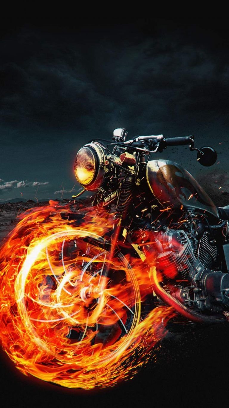 Wallpaper ID: 62353 / ghost rider, movies, fire, bikes Wallpaper