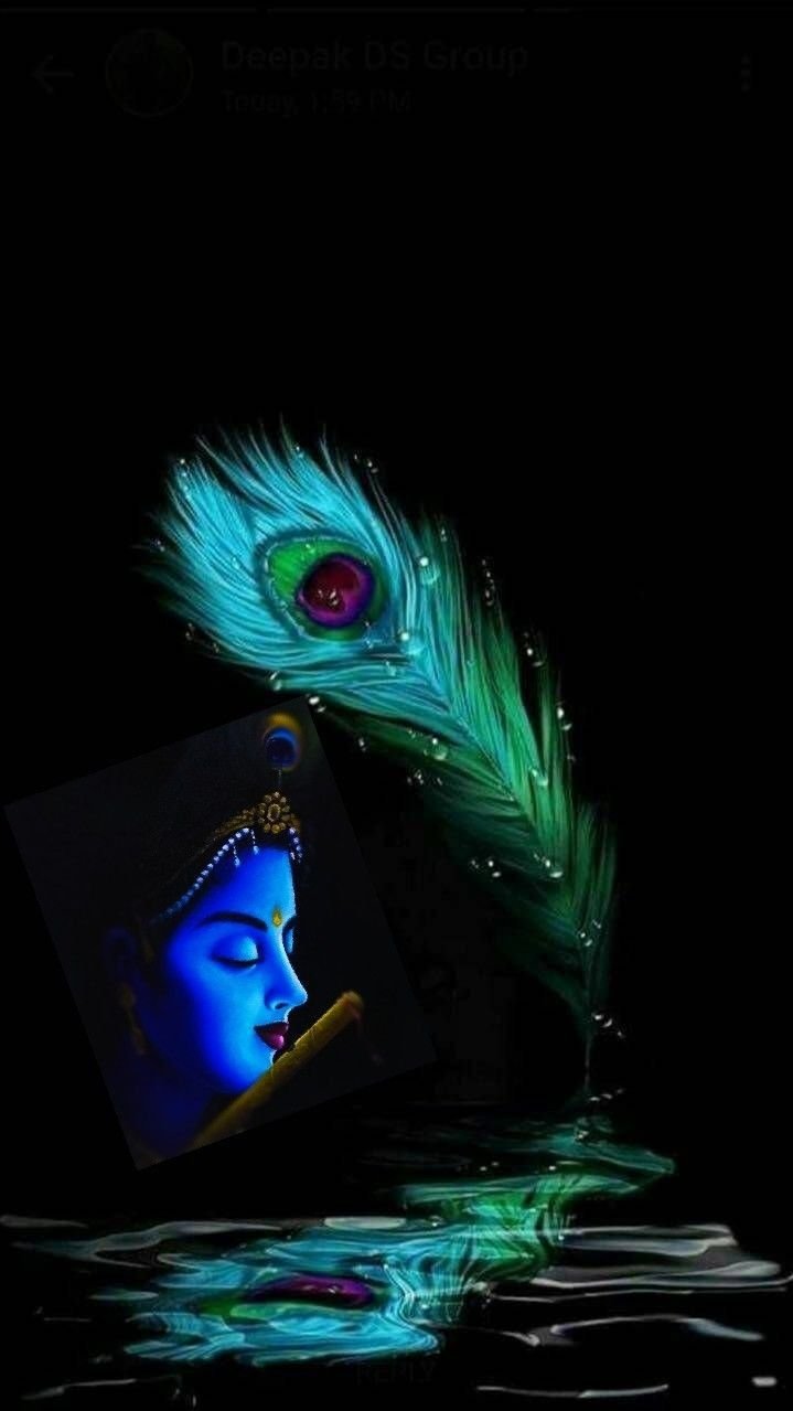 Shri Krishna - Peacock Feather Wallpaper Download | MobCup
