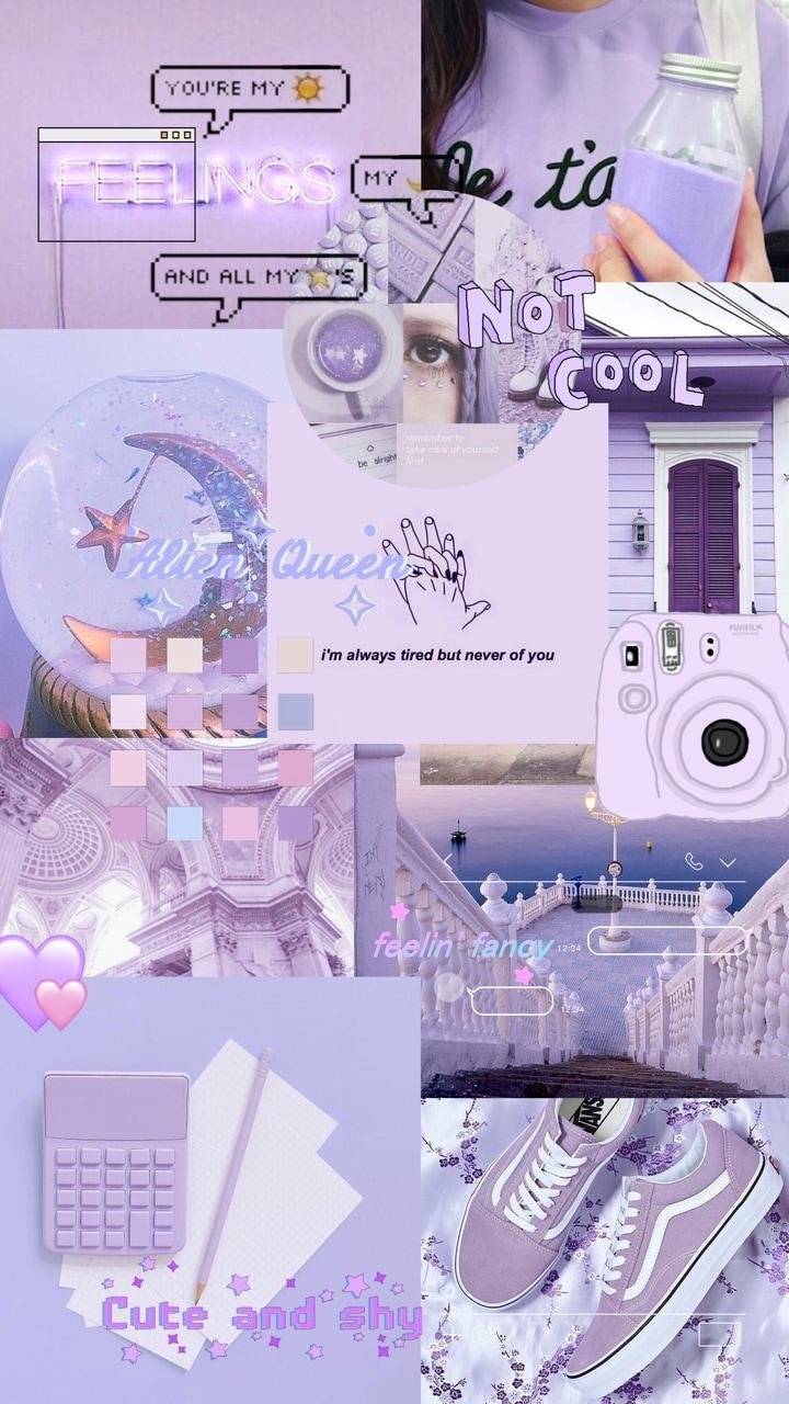 Purple aesthetic collage Wallpaper Download | MobCup