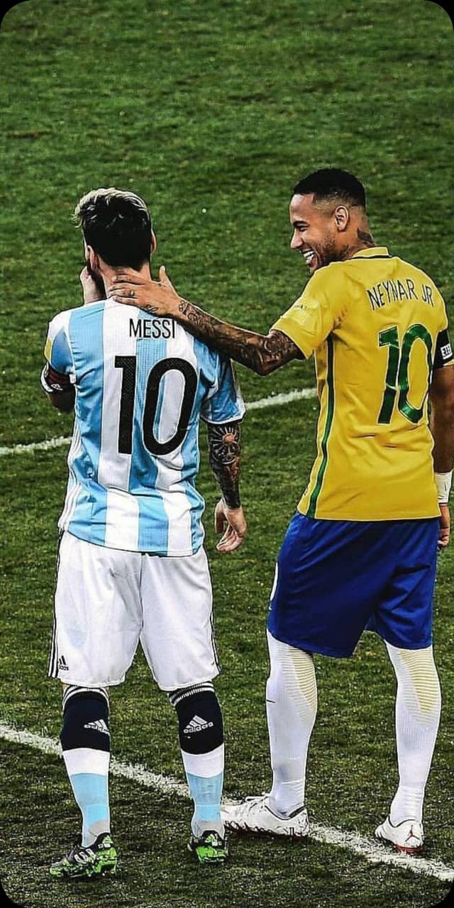 Download wallpapers Football stars, Neymar, Lionel Messi